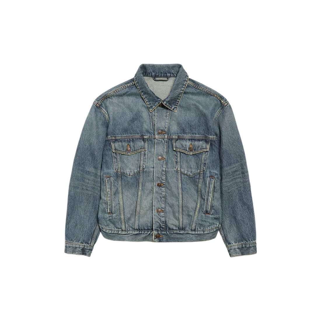 Balenciaga $2390 Kick Denim Blue Jacket Wom, Women's (Size Xs)