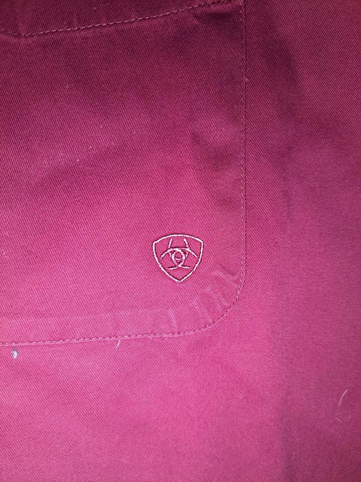 Ariat Ariat Button Up Long Sleeve Shirt Mens XL Burgundy Cotton Size US XL / EU 56 / 4 - 6 Thumbnail