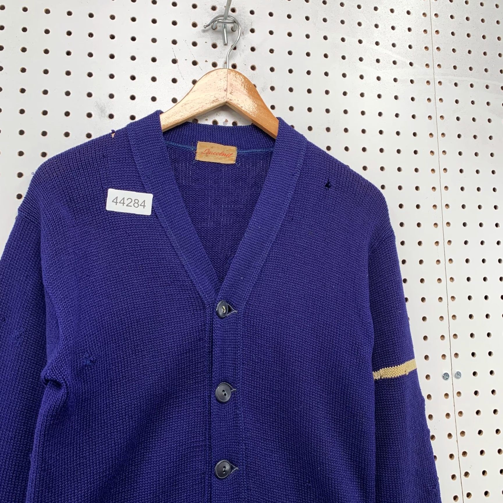 Vintage VINTAGE Lincolnit Cardigan Wool Knit Button Mens Blue 50s Wool Knit Cardigan M Vintage 1951 Size US M / EU 48-50 / 2 - 4 Thumbnail