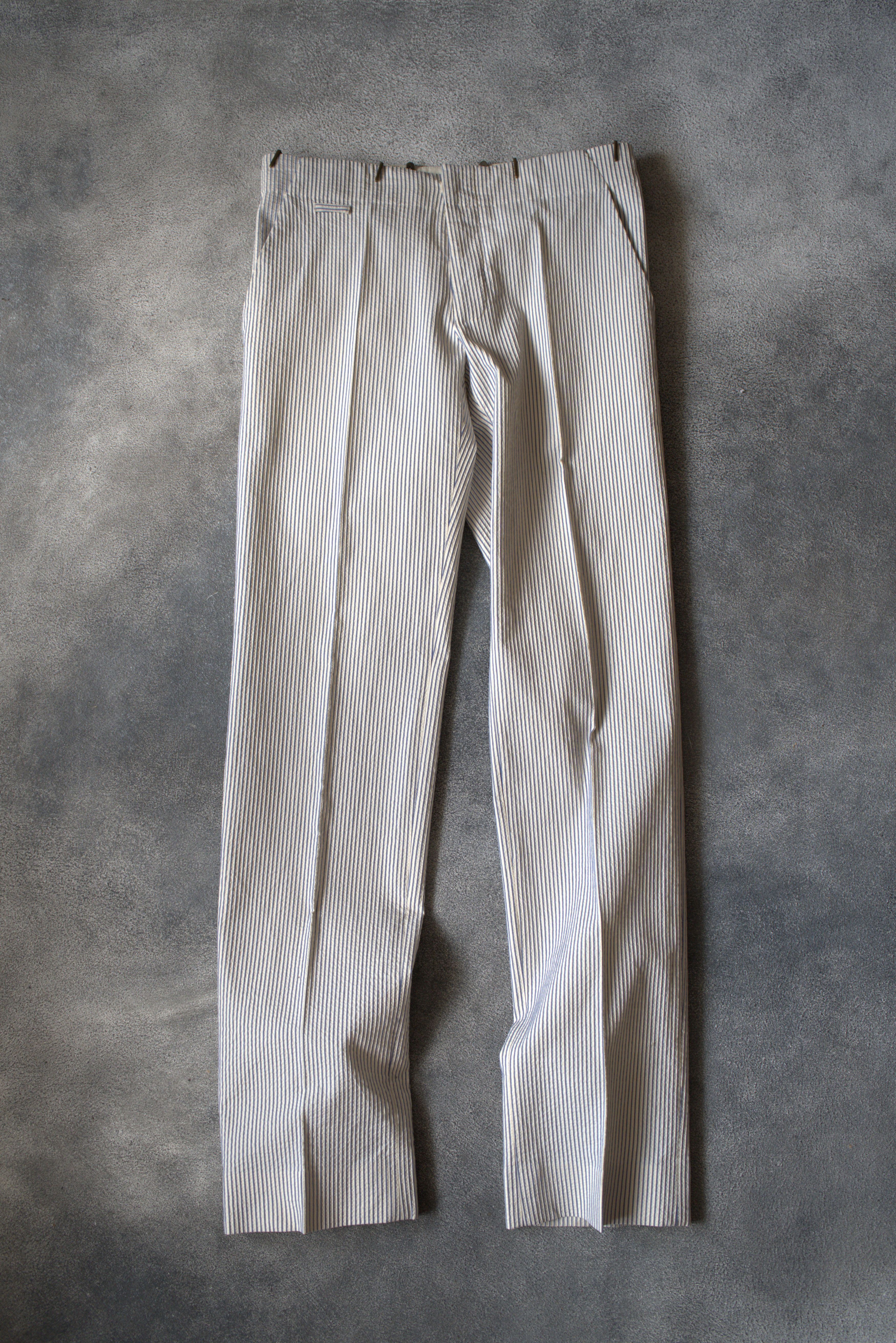 Alexander McQueen S/S 2006 Alexander McQueen RUNWAY Deconstructed Striped Suit Size 48R - 11 Thumbnail