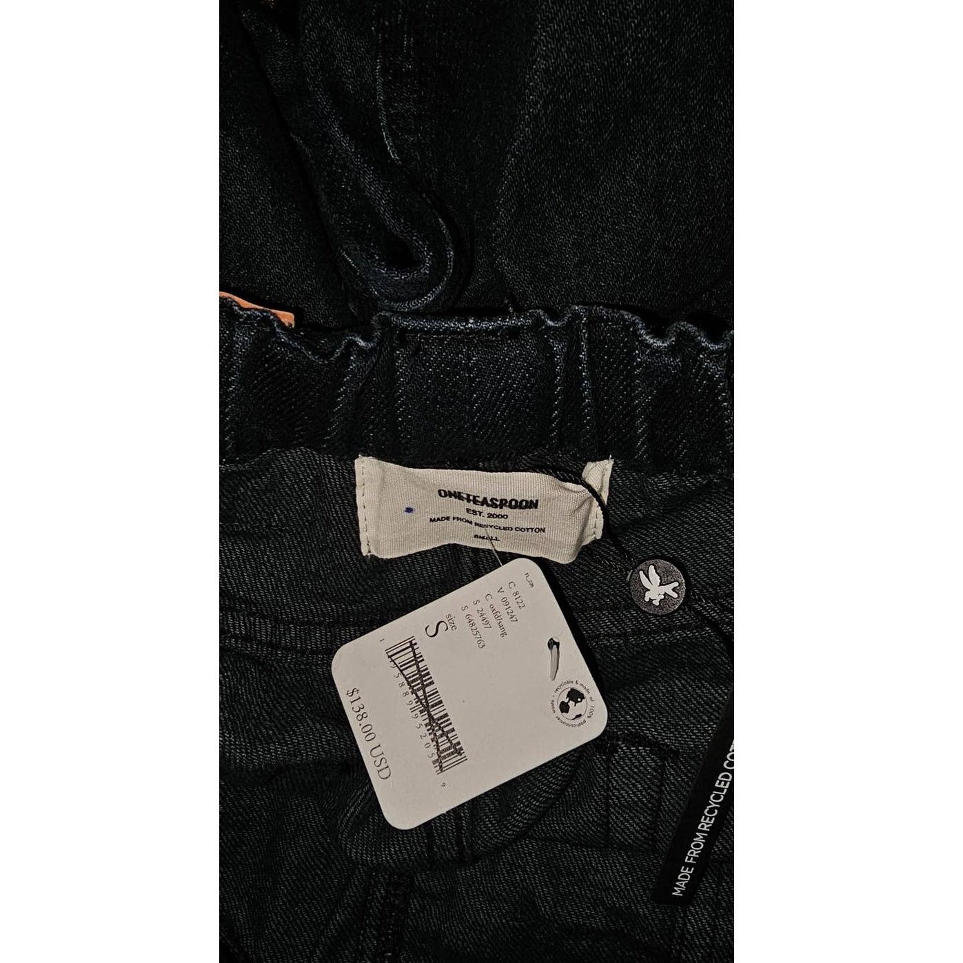 Free People New FP OneTeaspoon Shabbies Drawstring Boyfriend Jeans Size 28" / US 6 / IT 42 - 8 Thumbnail