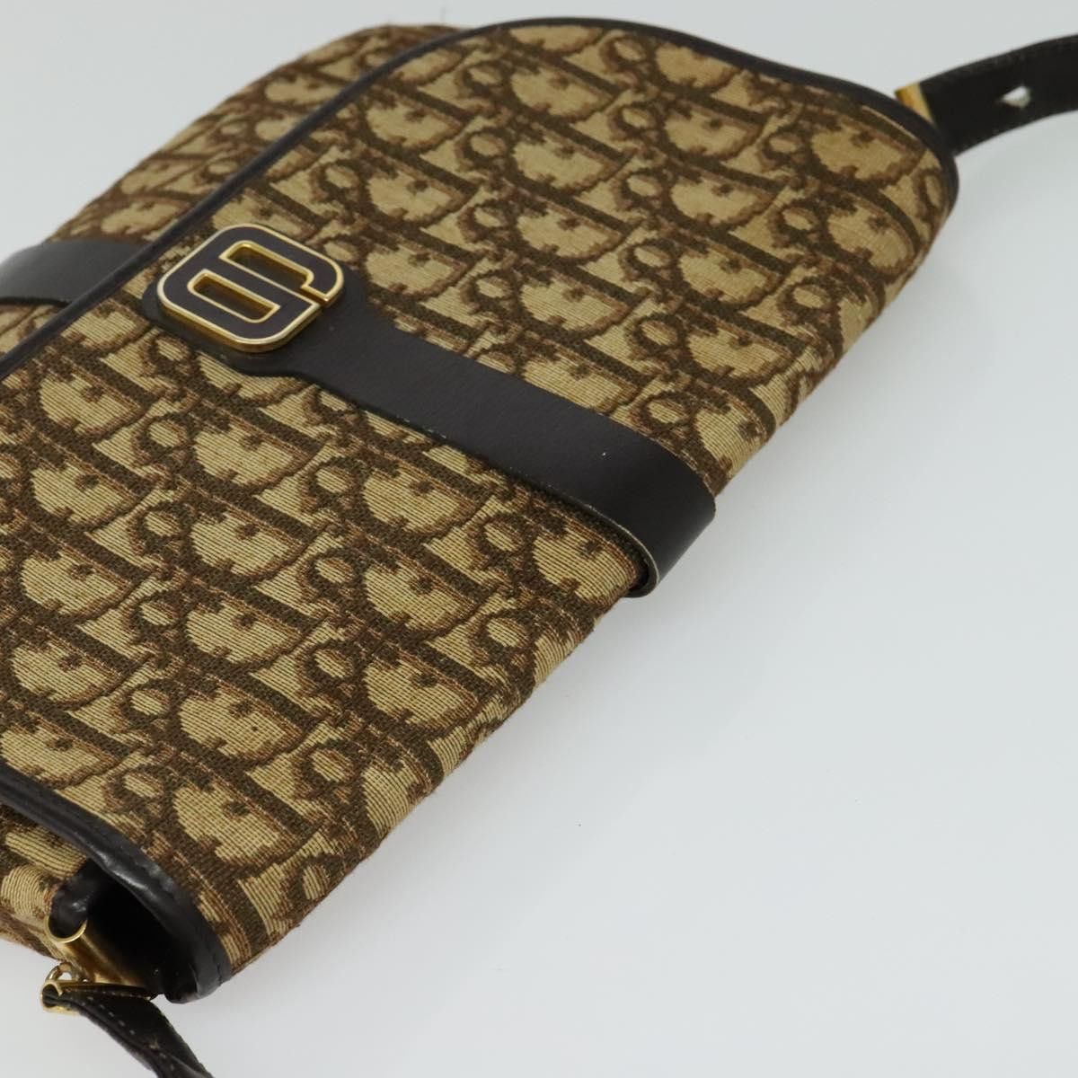 Dior DIOR Trotter Canvas Shoulder Bag Brown Gold Size ONE SIZE - 6 Thumbnail