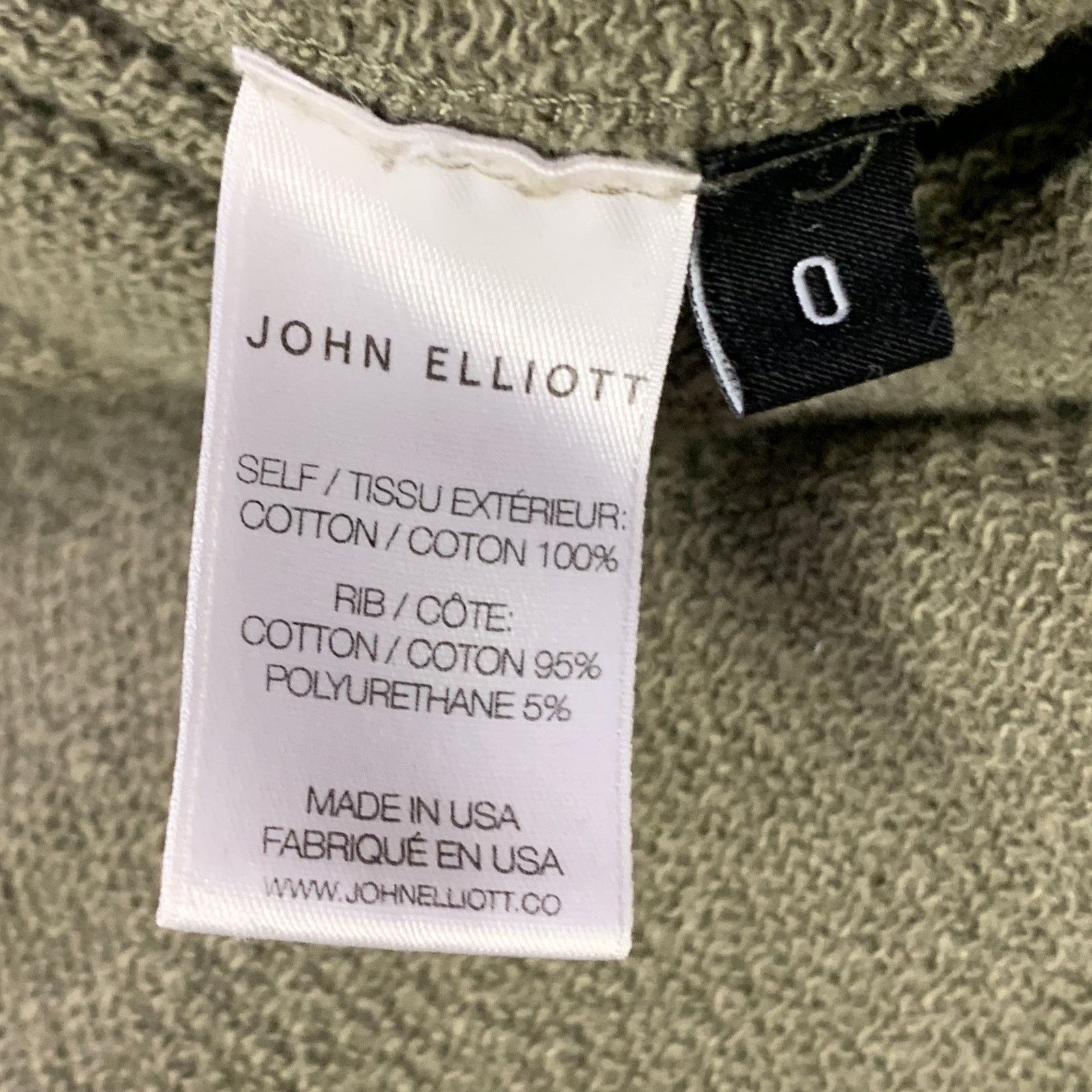 John Elliott JOHN ELLIOTT Size XS Green Cotton Hoodie Sweatshirt Size US XS / EU 42 / 0 - 9 Thumbnail