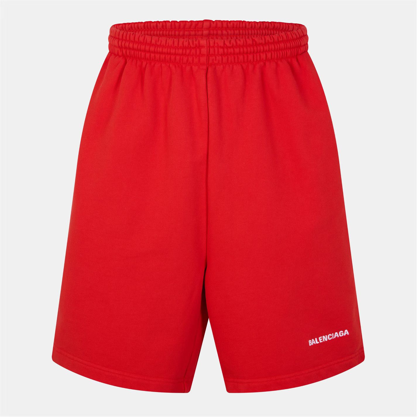 Balenciaga o1g2r1mq0226 Contemporary Fit Fleece Jogger Shorts In Red Size US 32 / EU 48 - 1 Thumbnail