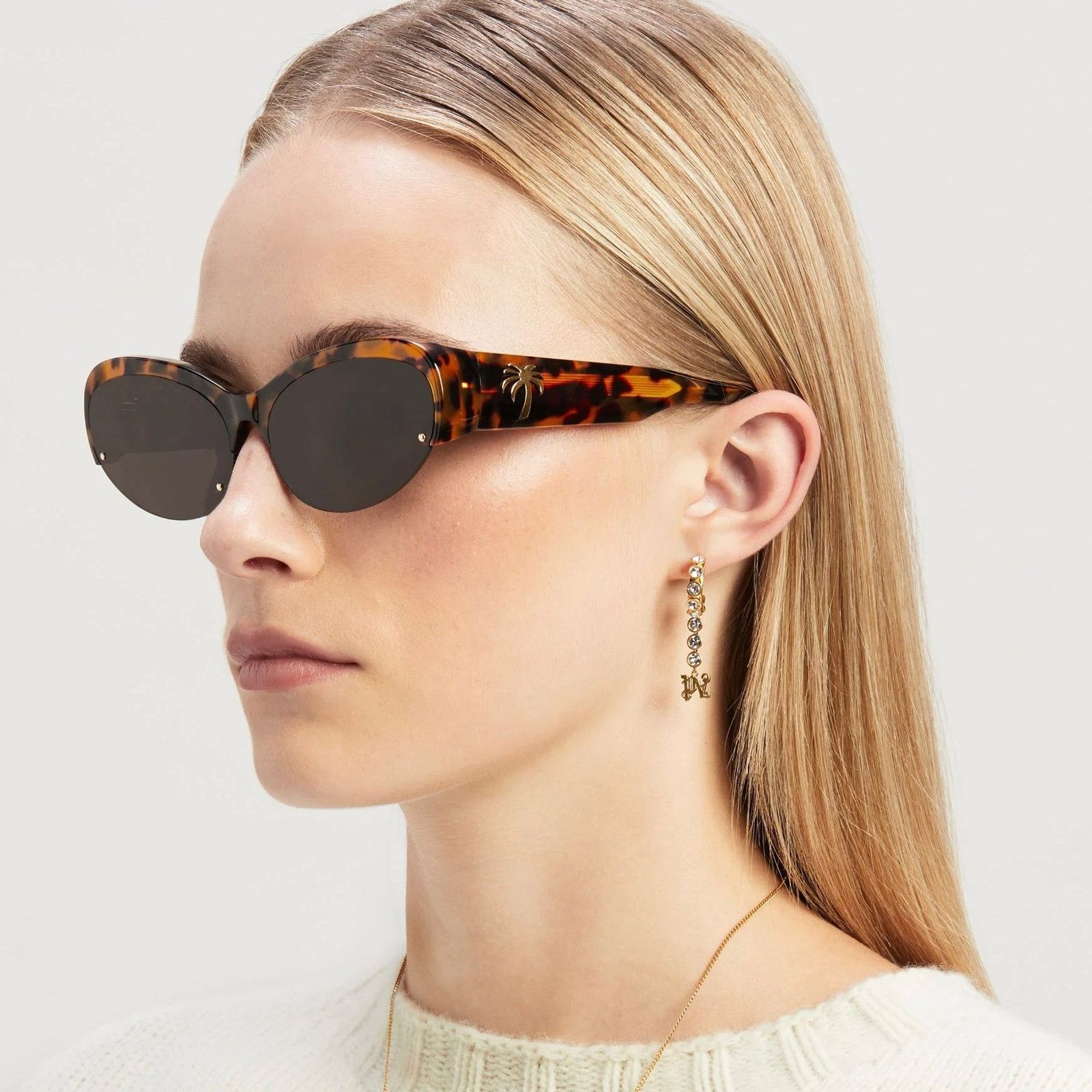 Palm Angels New, PALM ANGELS Palmdale Sunglasses PERI054 6064 Authentic Size ONE SIZE - 1 Thumbnail