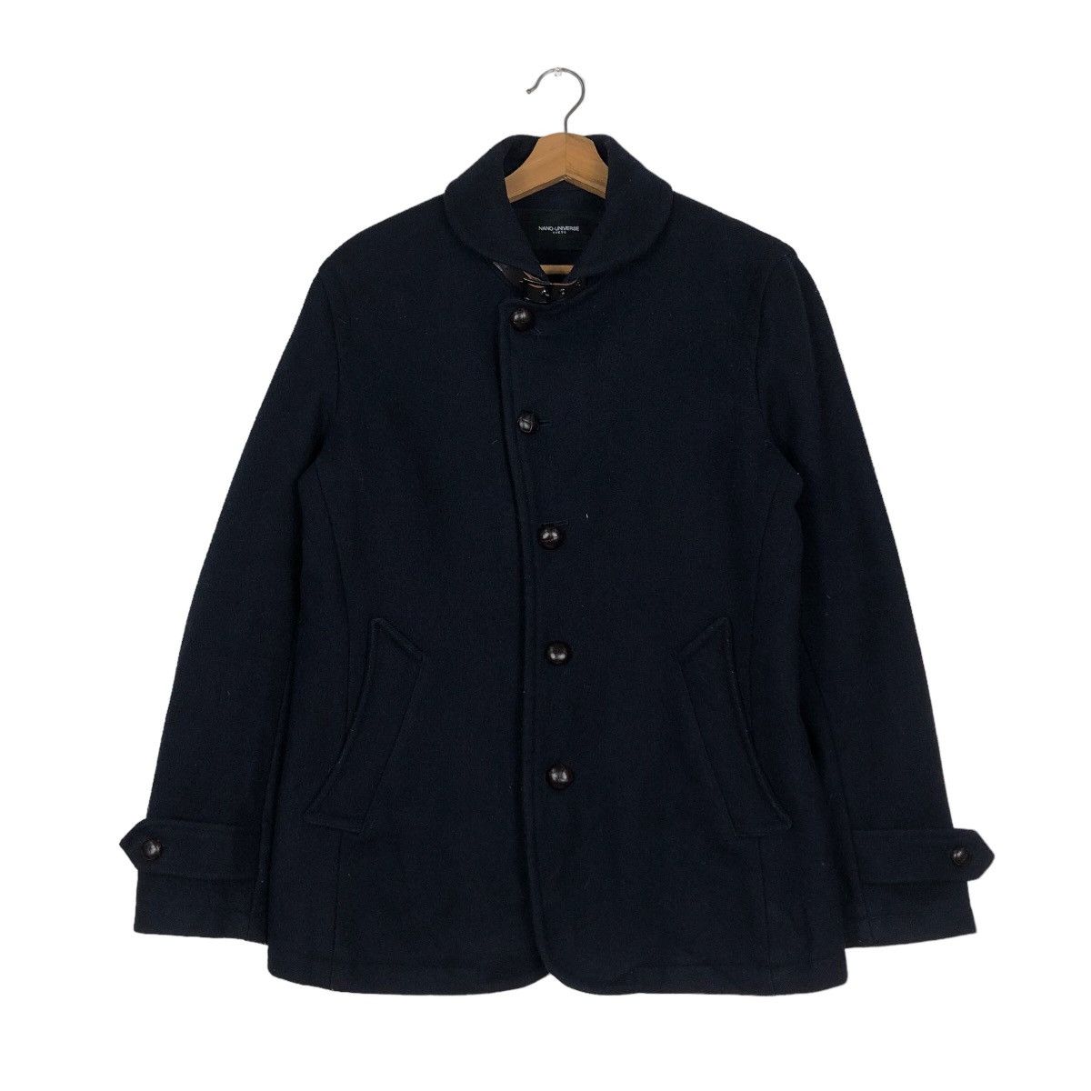Issey Miyake 🔥Rich Black Vintage Wool Jacket Biker Nano Universe Tokyo Size US M / EU 48-50 / 2 - 1 Thumbnail