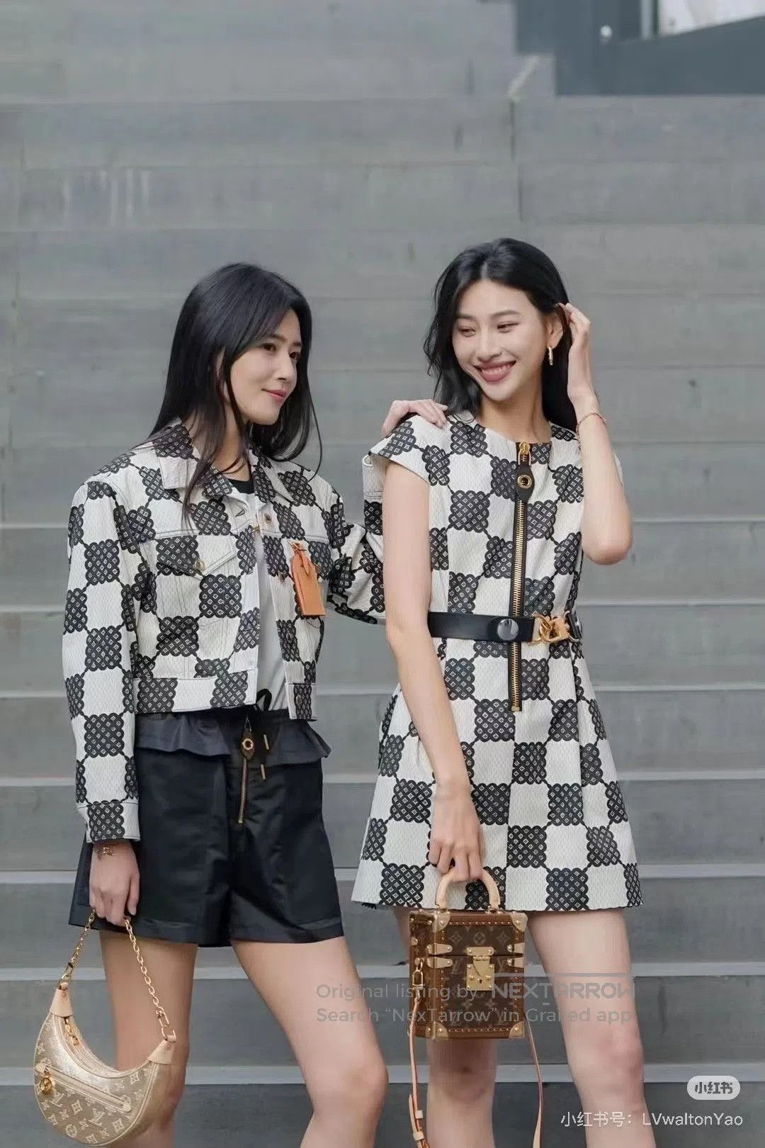 Louis Vuitton LV Black White Checkerboard Denim Jacket. Size S / US 4 / IT 40 - 7 Thumbnail