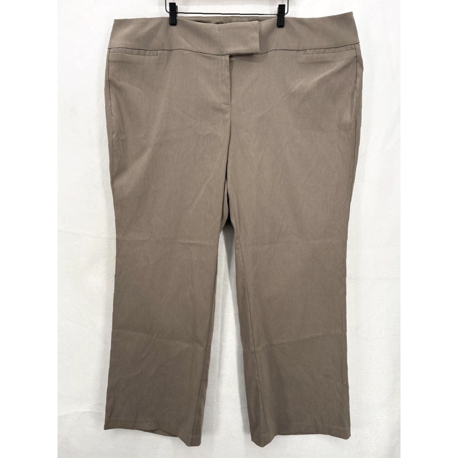 Torrid Torrid Relaxed Trouser Pants Womens 28 Beige Straight Leg Stretch Twill Career Dress Pants Vsnt? Size 28" / US 6 / IT 42 - 2 Thumbnail