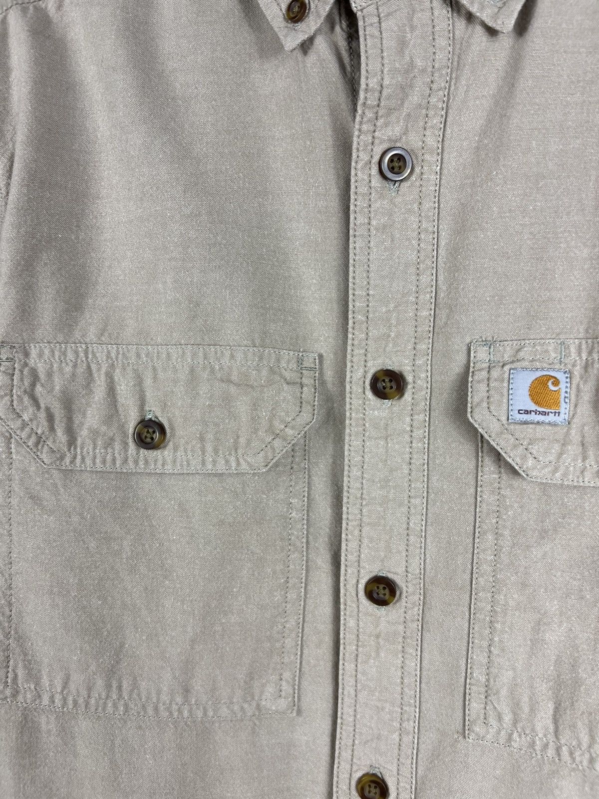 Carhartt Vintage Carhartt fort solid long sleeve shirt pocket work Size US S / EU 44-46 / 1 - 7 Thumbnail