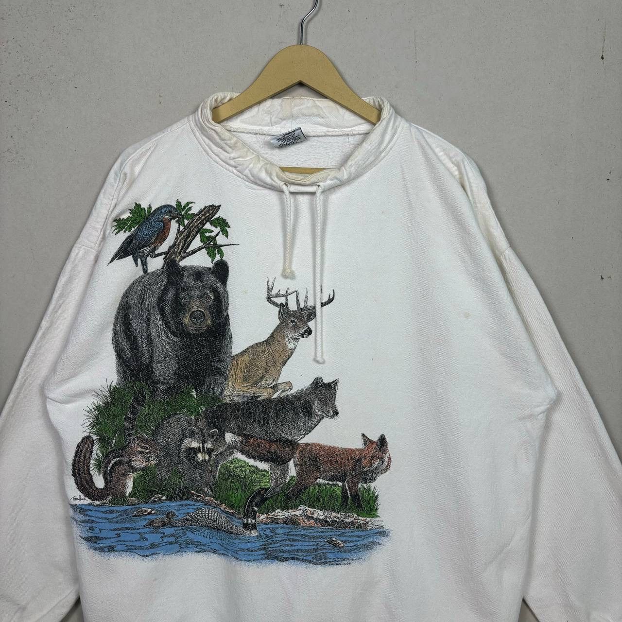 Habitat Vtg 80s Harlequin Nature Graphic Habitat Sweatshirt Ovp Size US M / EU 48-50 / 2 - 3 Thumbnail