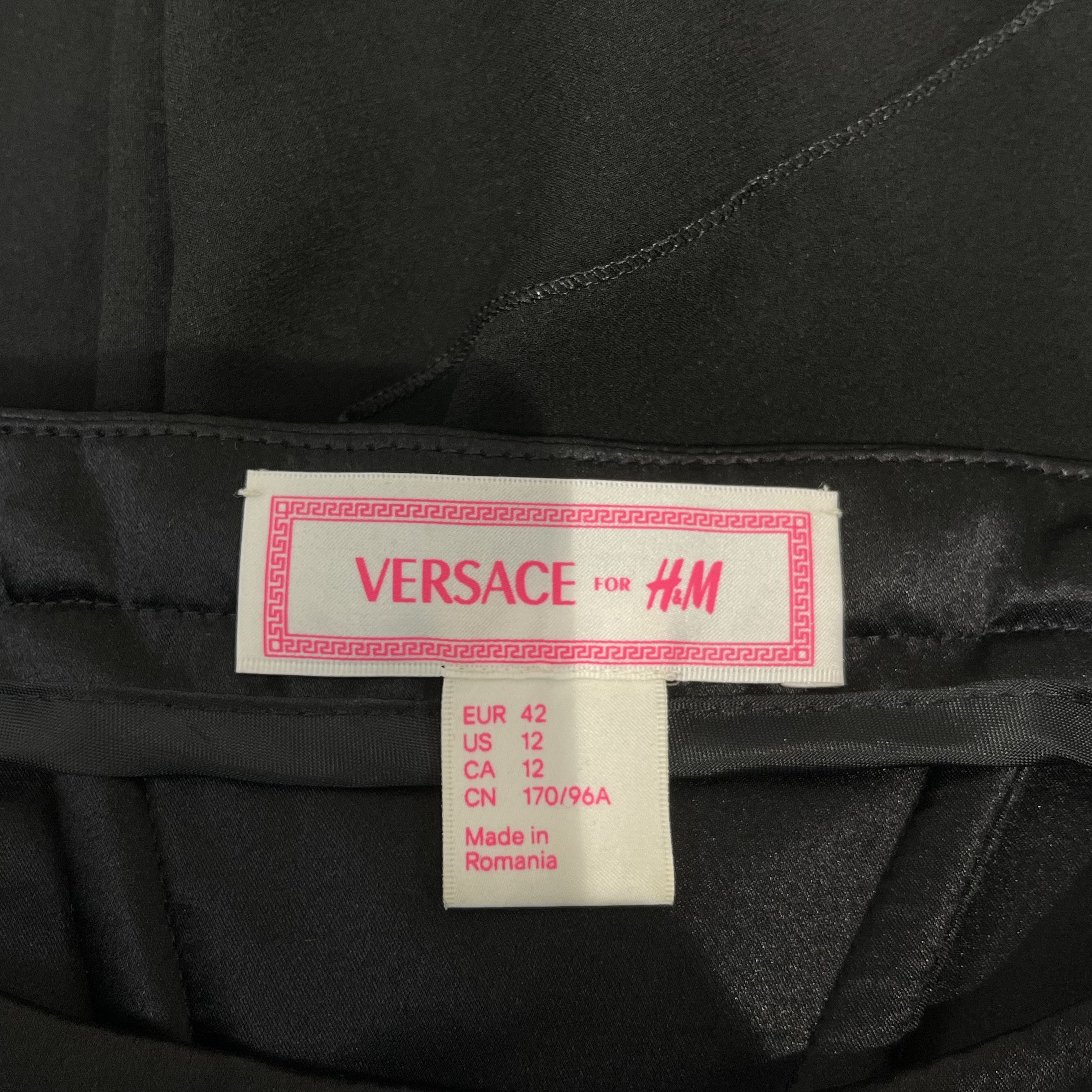H&M × Versace Versace x H&M Mini Dress Black Size XL / US 12-14 / IT 48-50 - 3 Thumbnail