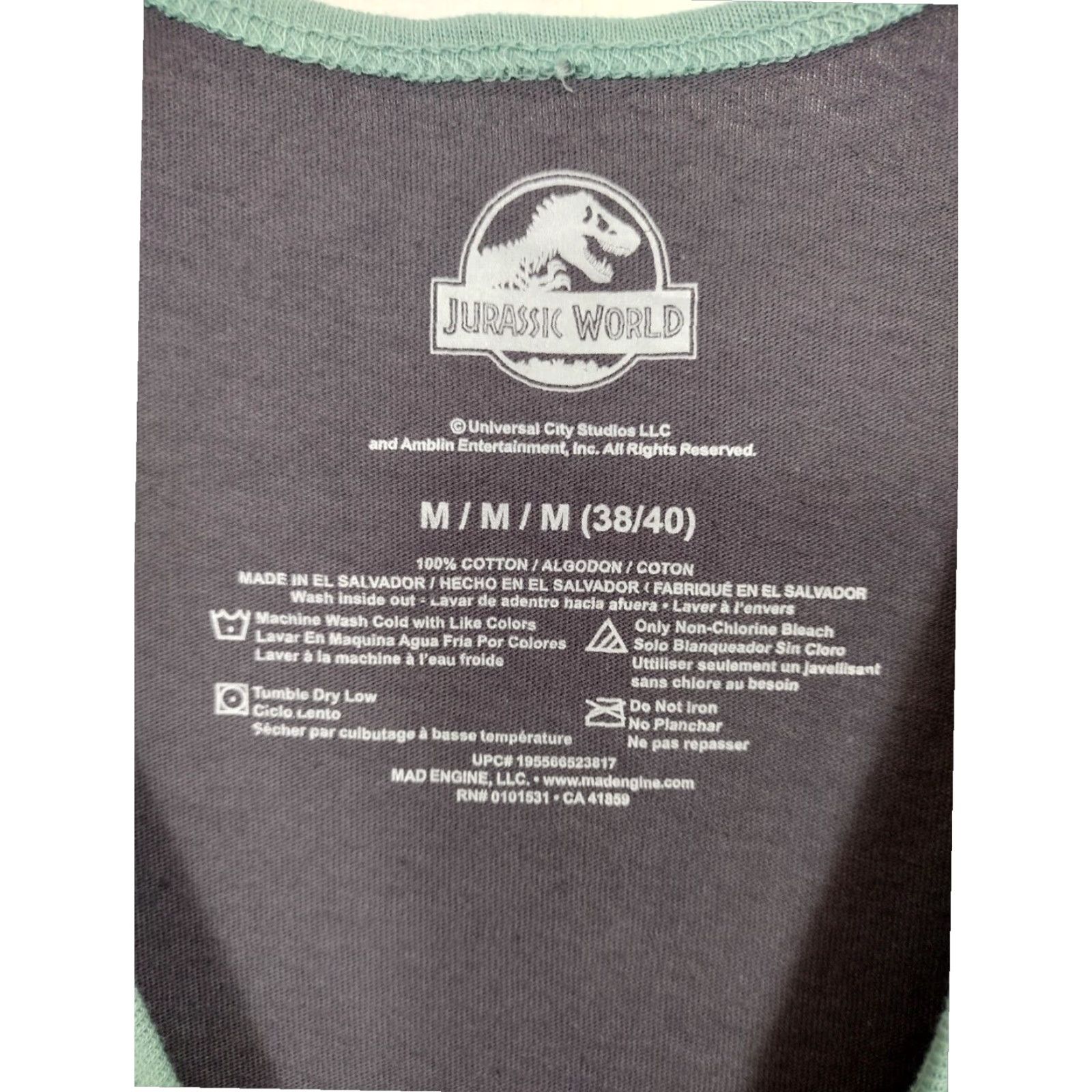 Vintage Jurassic World Tank Top Mens Medium Black Retro Logo Jurassic Park 100% Cotton Size US M / EU 48-50 / 2 - 3 Thumbnail