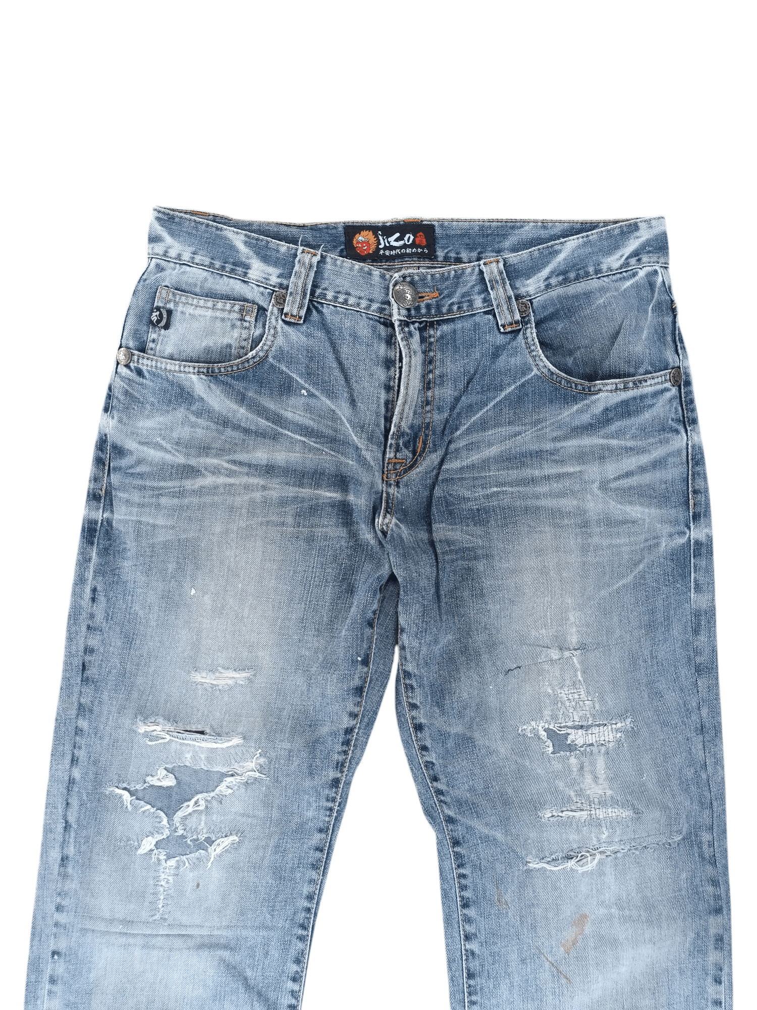 Japanese Brand Japanese Brand JIZO Distressed Embroidery Rare Design E189 Size US 33 - 11 Thumbnail