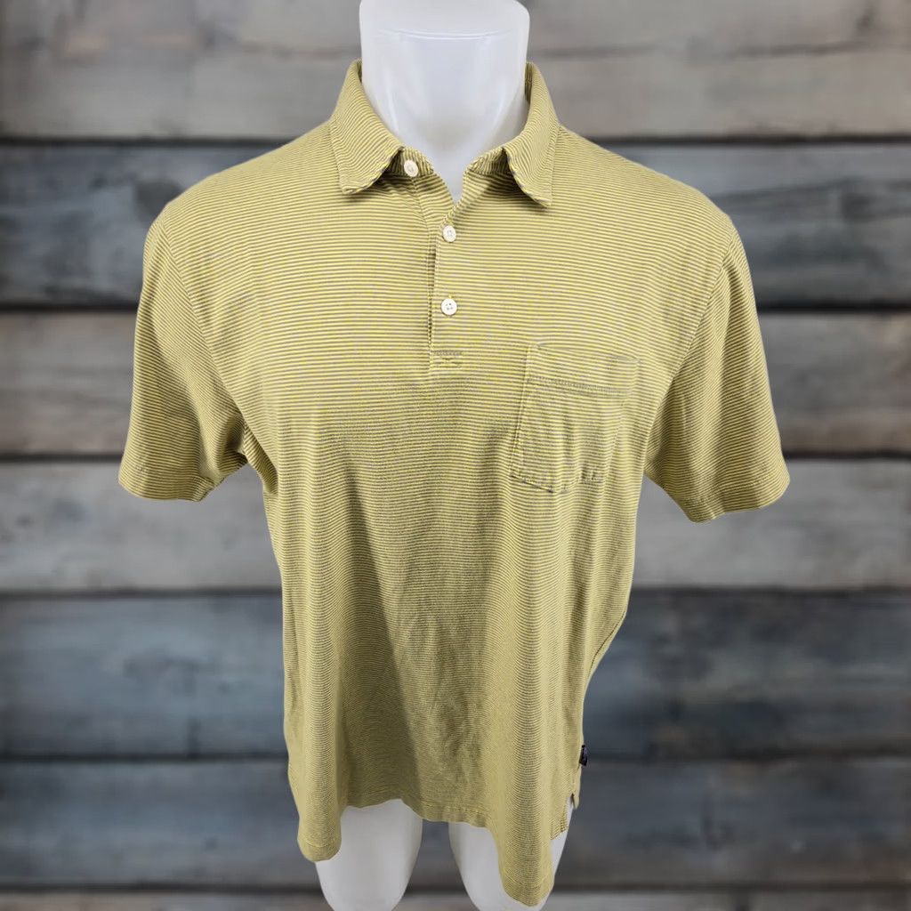 Patagonia Patagonia Polo Shirt Mens Large Yellow Striped Short Sleeve Organic Cotton Shirt Mens Large Yellow Striped Short Sleeve Polo Cotton Size US L / EU 52-54 / 3 - 1 Thumbnail