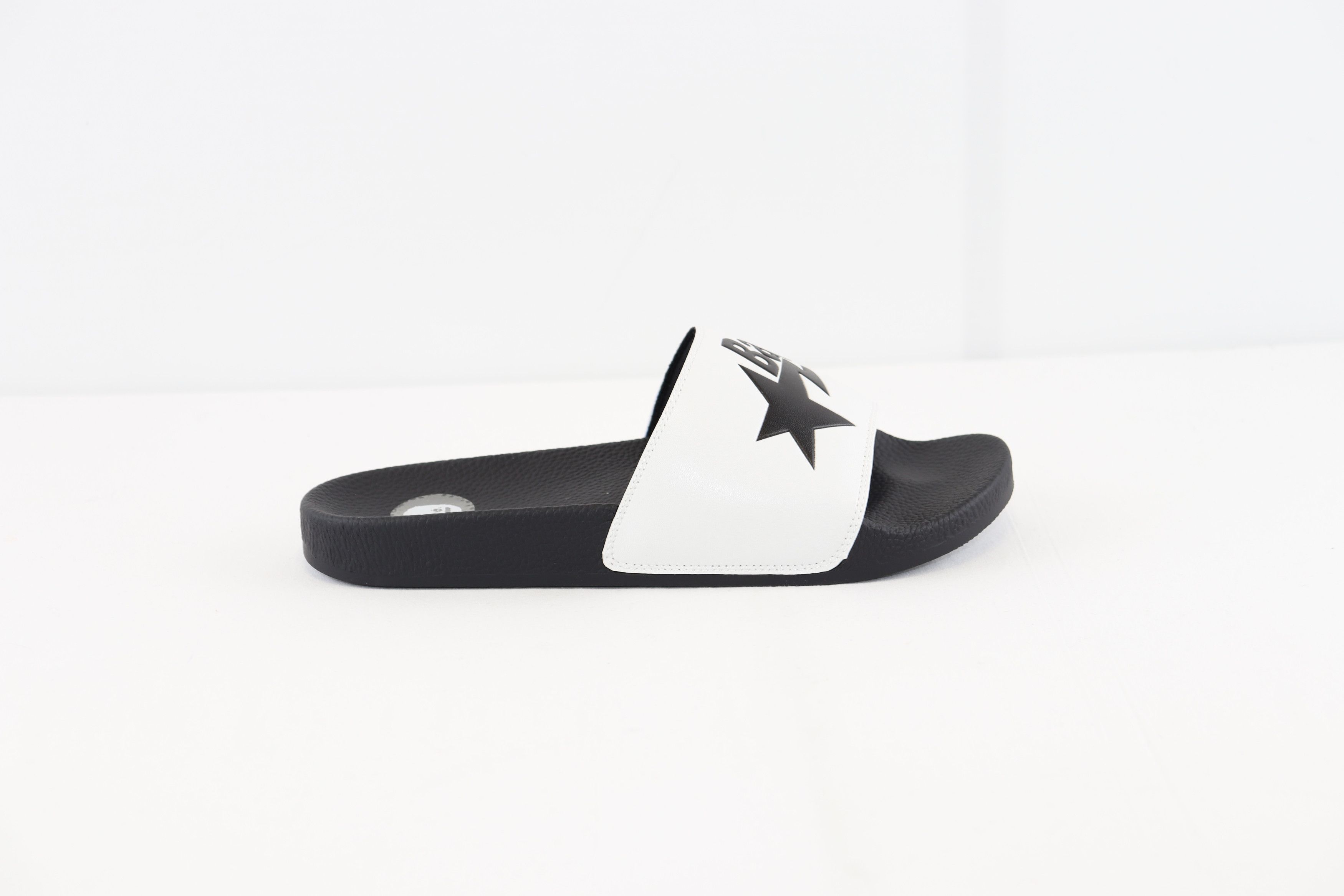 Bape o1rshd1 Bapesta Slides Sandals in Black White Size US 9 / EU 42 - 4 Thumbnail
