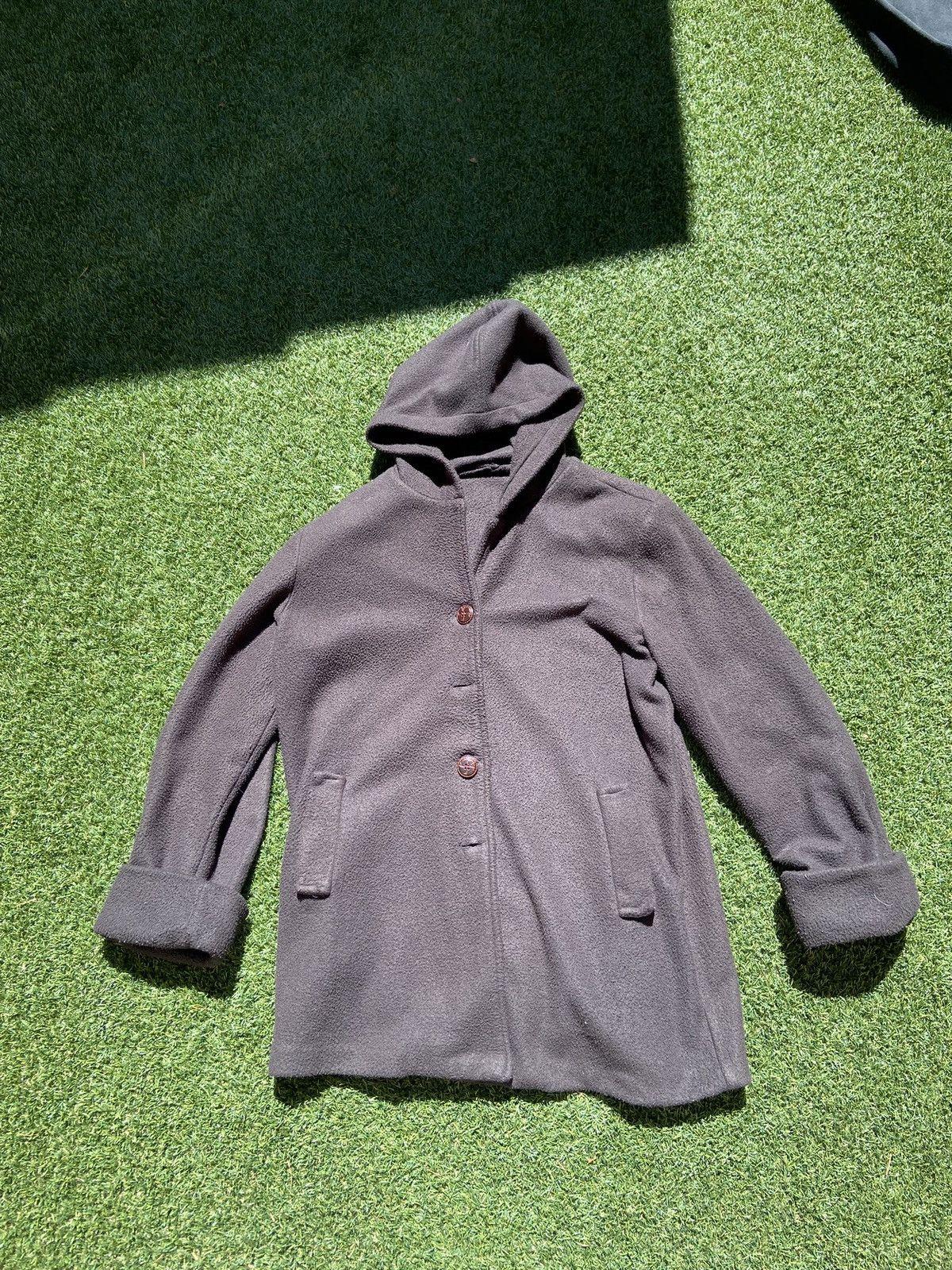 Vintage VTG 80’s Hooded Mens Black Fleece Sweater Size US L / EU 52-54 / 3 - 2 Thumbnail