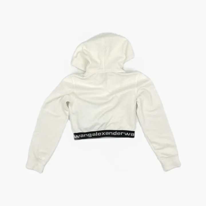 Alexander Wang Alexander Wang Logo Hooded Cropped Sweatshirt - Size XS / US 0-2 / IT 36-38 - 3 Thumbnail