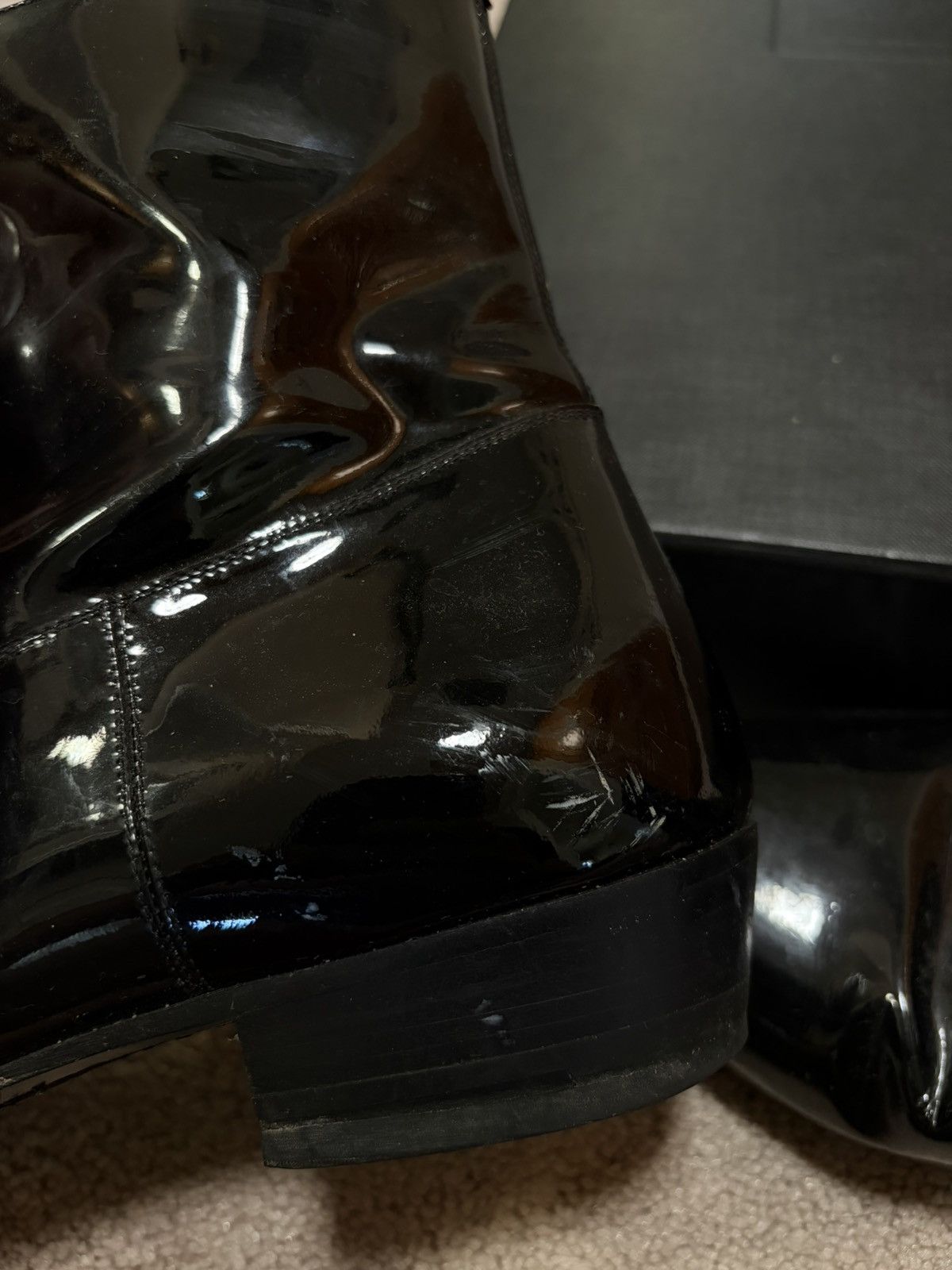 Saint Laurent Paris Saint Laurent Patent Leather Devon boots Size US 10.5 / EU 43-44 - 8 Thumbnail