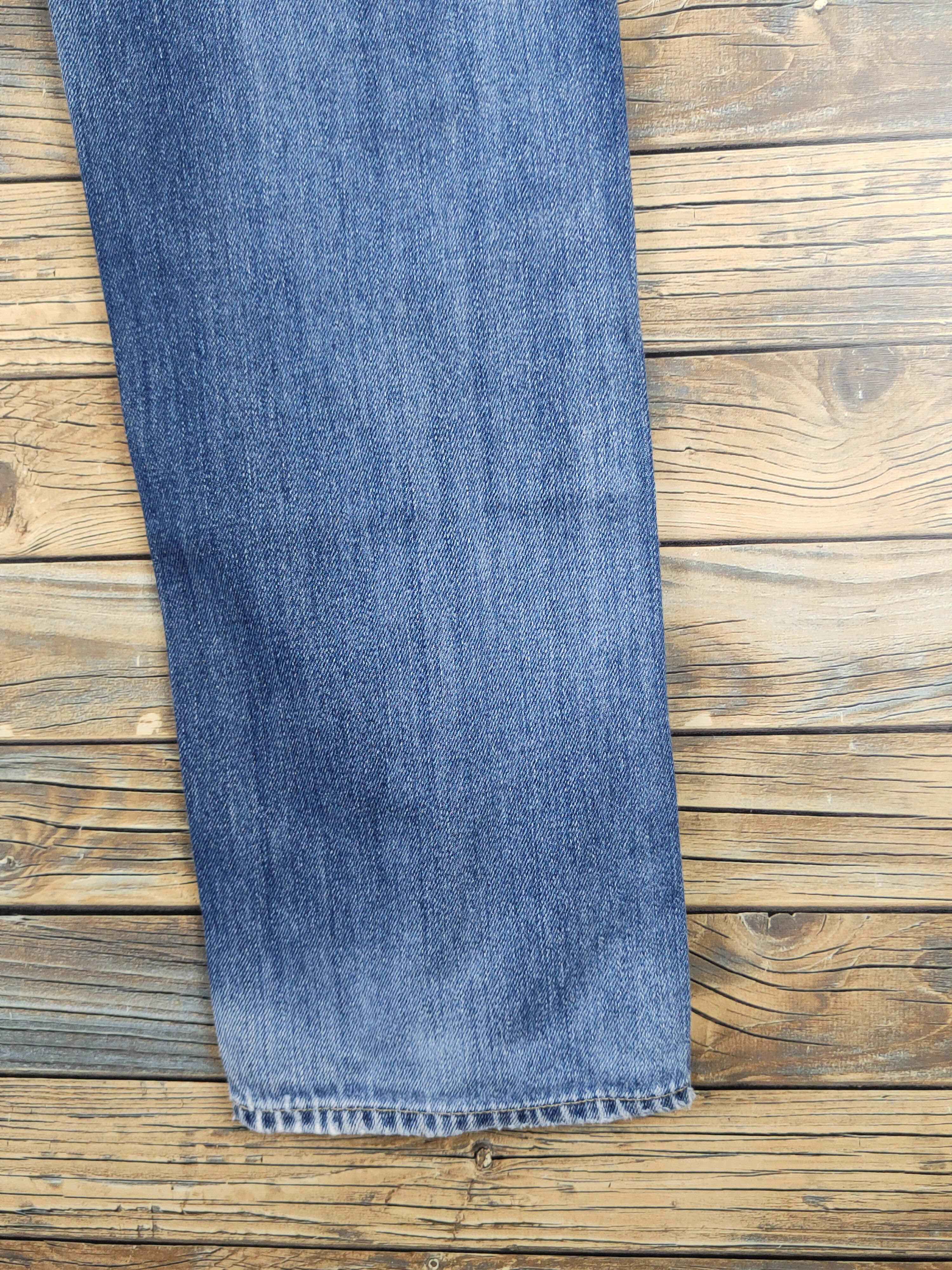 Japanese Brand Uniqlo japan Blue Distressed Ripped denim Jeans #W1403 Size US 31 - 11 Thumbnail