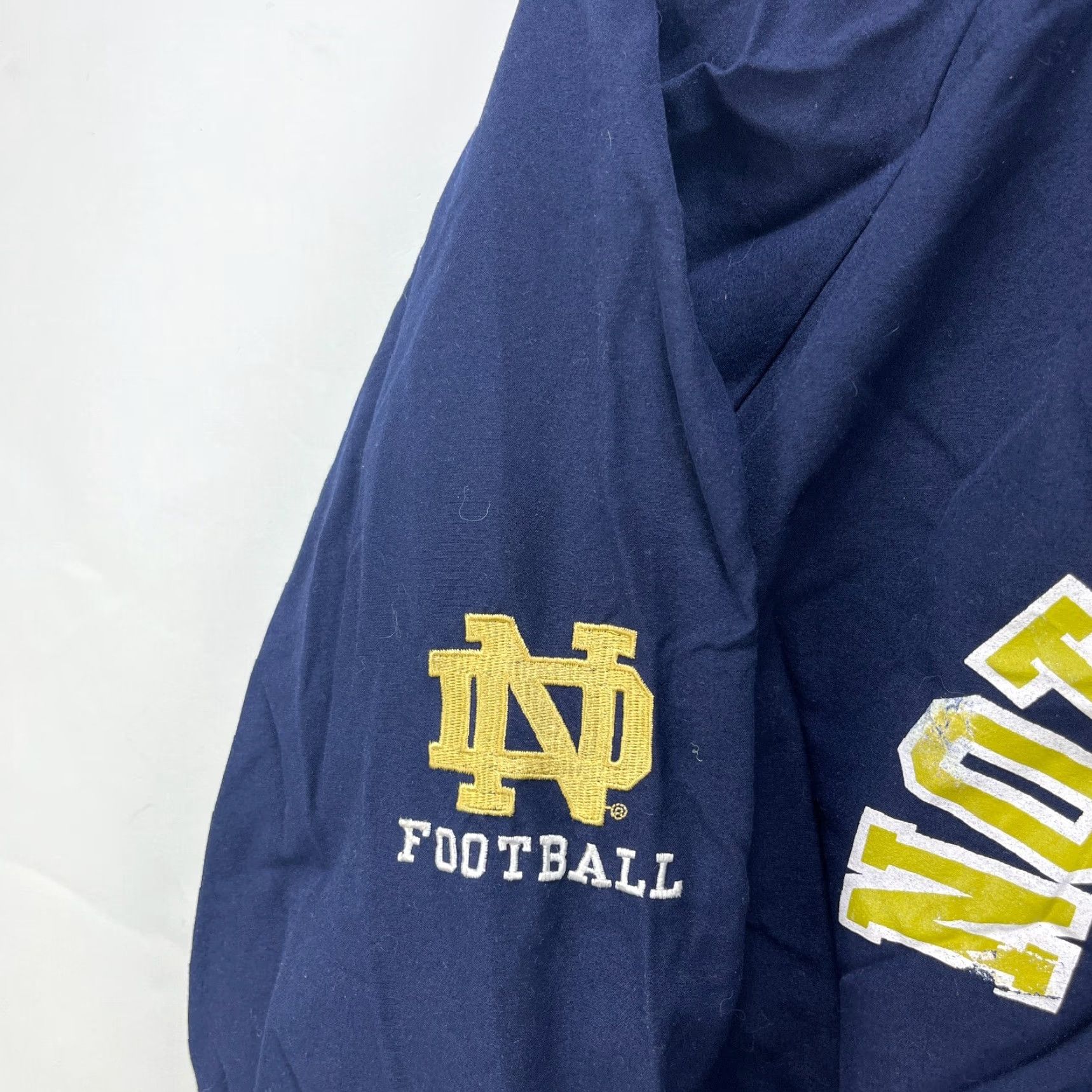 Reebok VINTAGE Notre Dame University Fighting Irish Reebok Pullover Jacket Small Windbreaker Jacket Mens Blue 90s Size US S / EU 44-46 / 1 - 3 Thumbnail