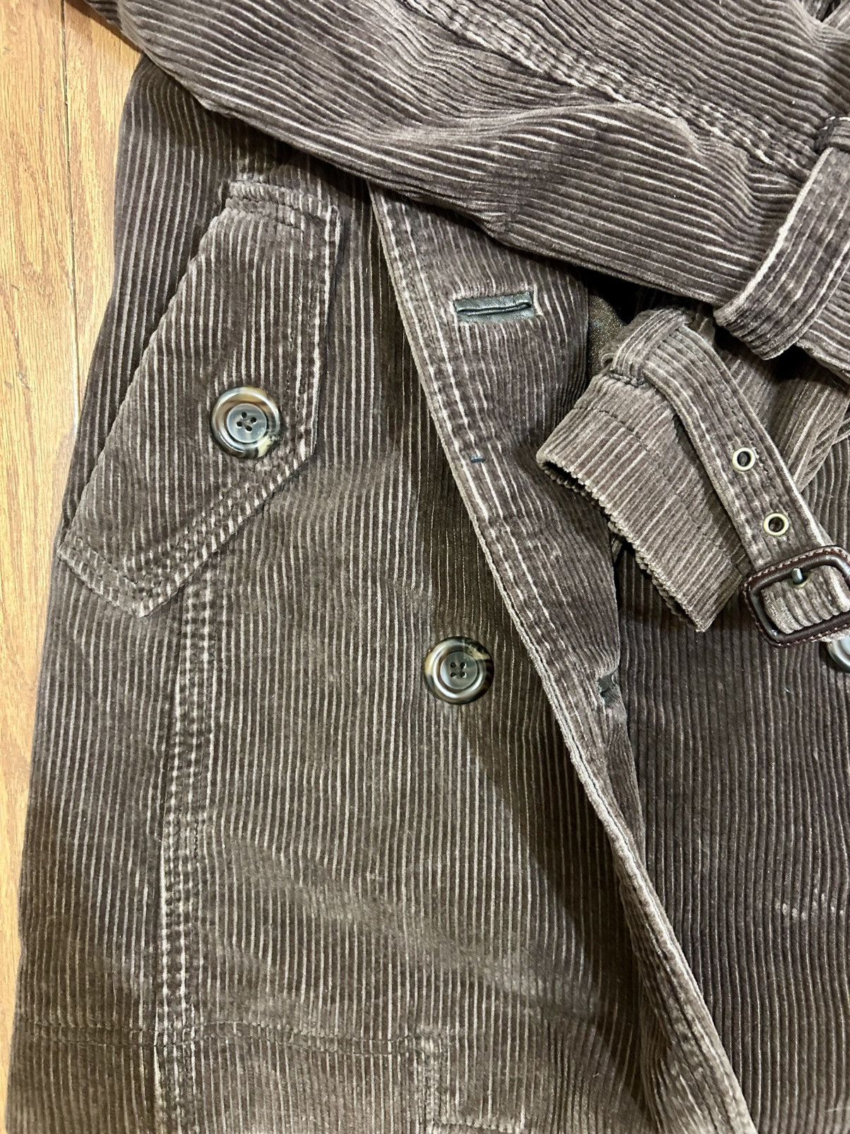 Gap GAP Brown Corduroy Trench Coat Jacket Size S / US 4 / IT 40 - 2 Thumbnail