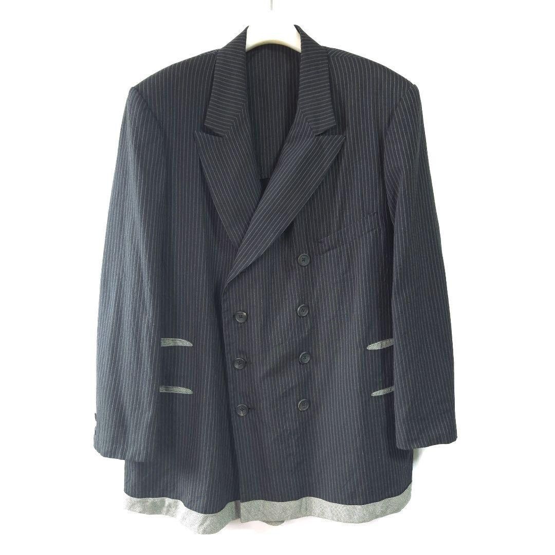 Yohji Yamamoto Yohji Yamamoto 1996SS Double Breasted Striped Jacket Size US S / EU 44-46 / 1 - 1 Thumbnail