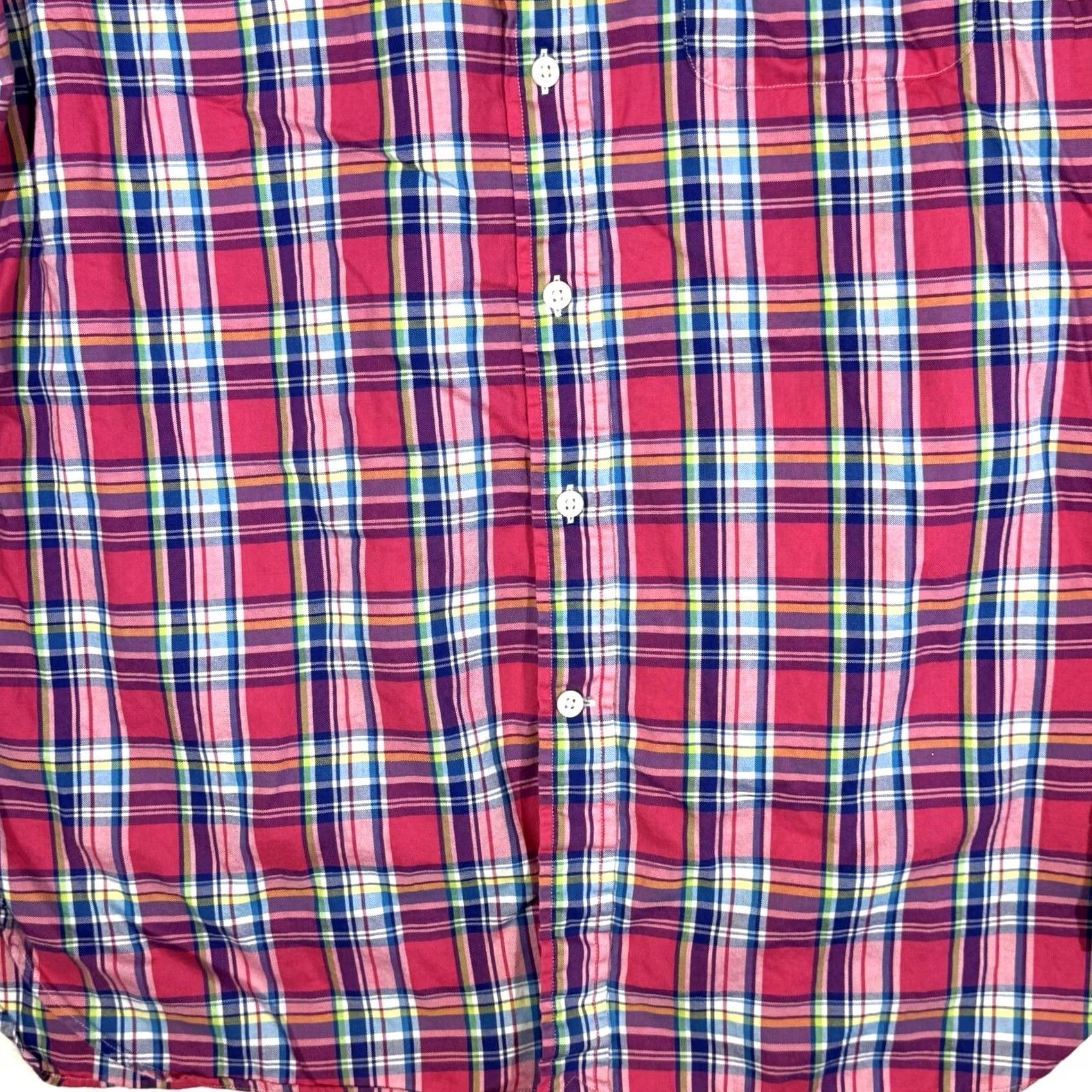 Ralph Lauren Ralph Lauren Mens L Plaid Shirt Cotton Button-Down Long Sleeve Pink & Blue Classic Size US L / EU 52-54 / 3 - 6 Thumbnail