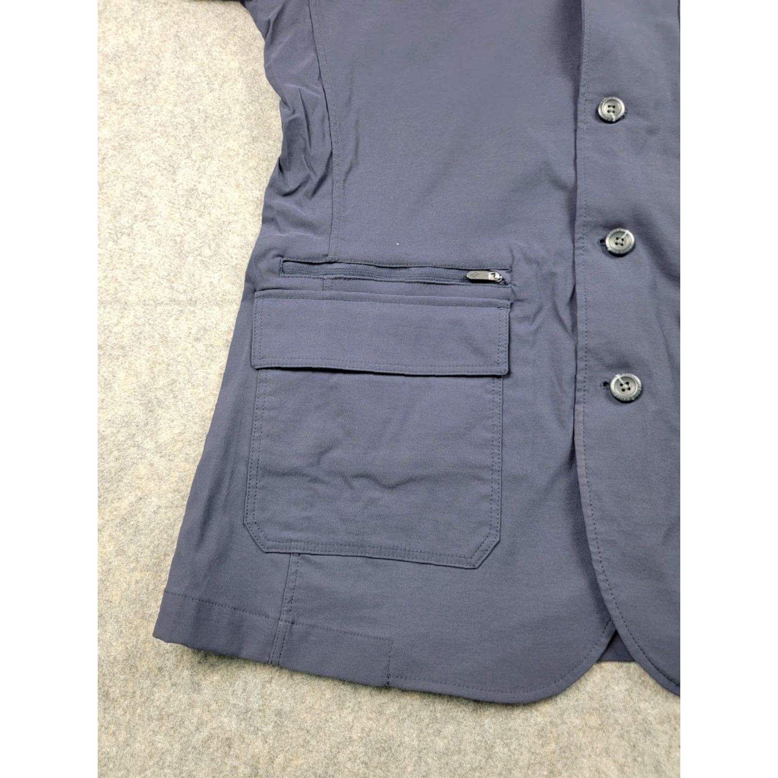 Eddie Bauer Eddie Bauer Travex Jacket Mens 44 Blue Button Close Performance Blazer Outdoor Shirt Jacket Windbreaker Size 44R - 7 Thumbnail