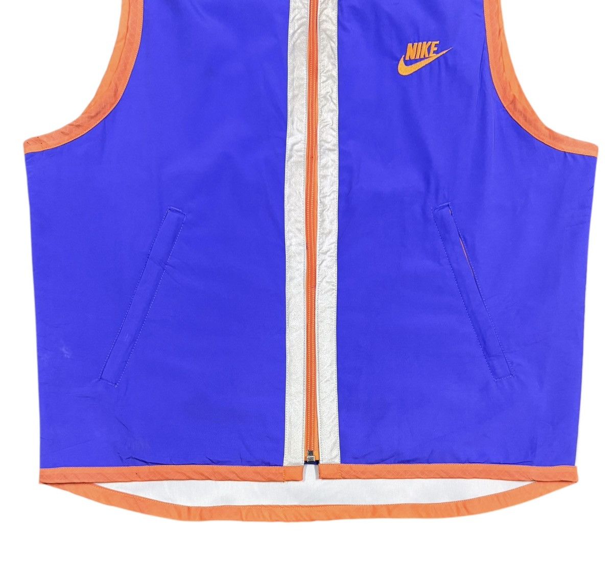 Nike Vtg🌟y2k Nike Multicolor Vest Zipper Jacket Made In Japan Size 40L - 5 Thumbnail