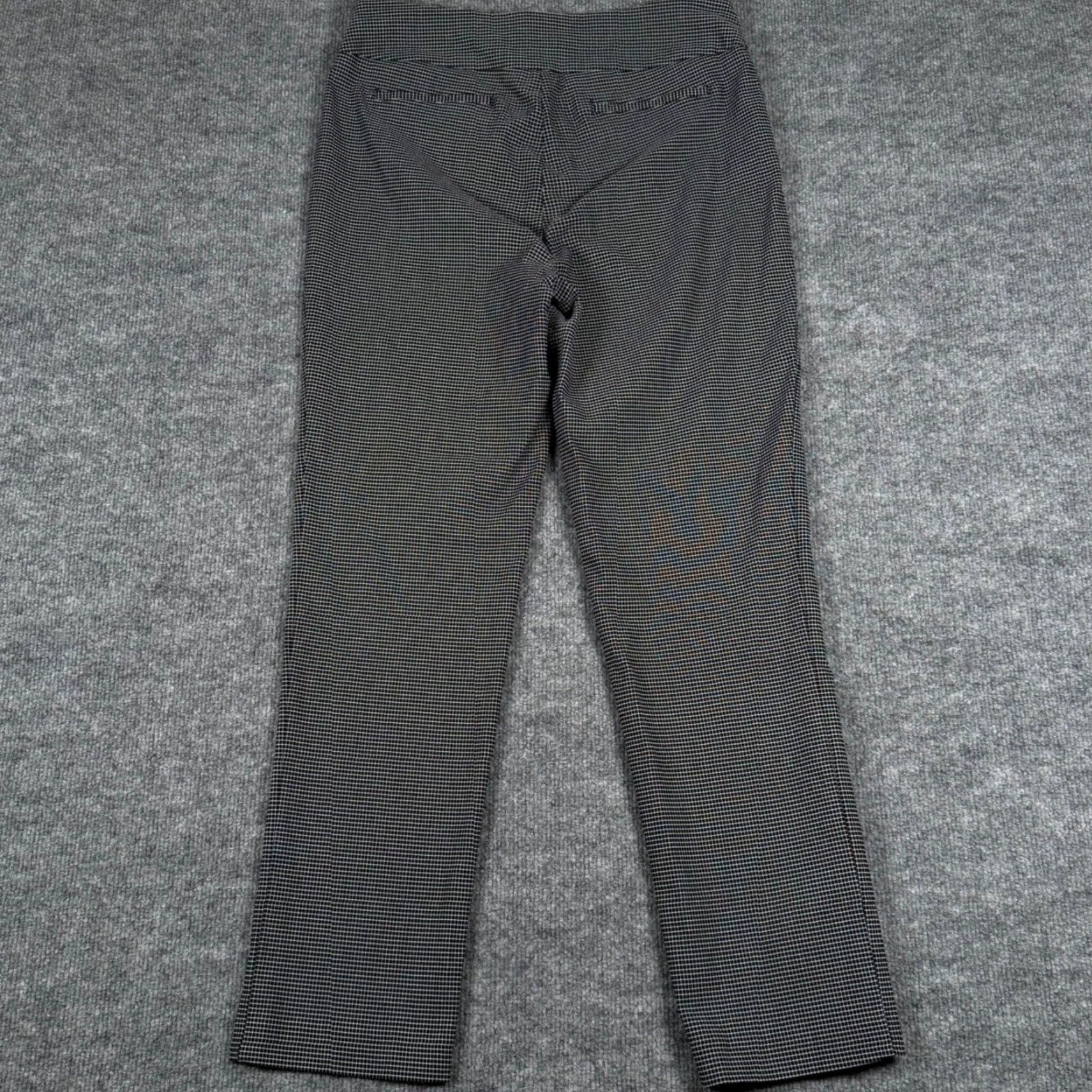 Vintage Hillary Radley Pants M Black Gingham Check Straight Leg Pull On Workwear Casual Dress Pants Womens Regular Size 32" / US 10 / IT 46 - 4 Thumbnail