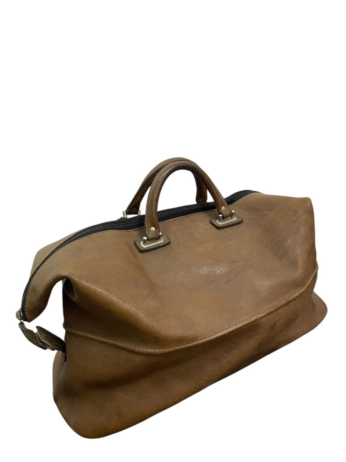 Genuine Leather Full Leather Vtg 80s D.B.G.M Japan Duffle Travel Bag 2🟩0 Size ONE SIZE - 4 Thumbnail