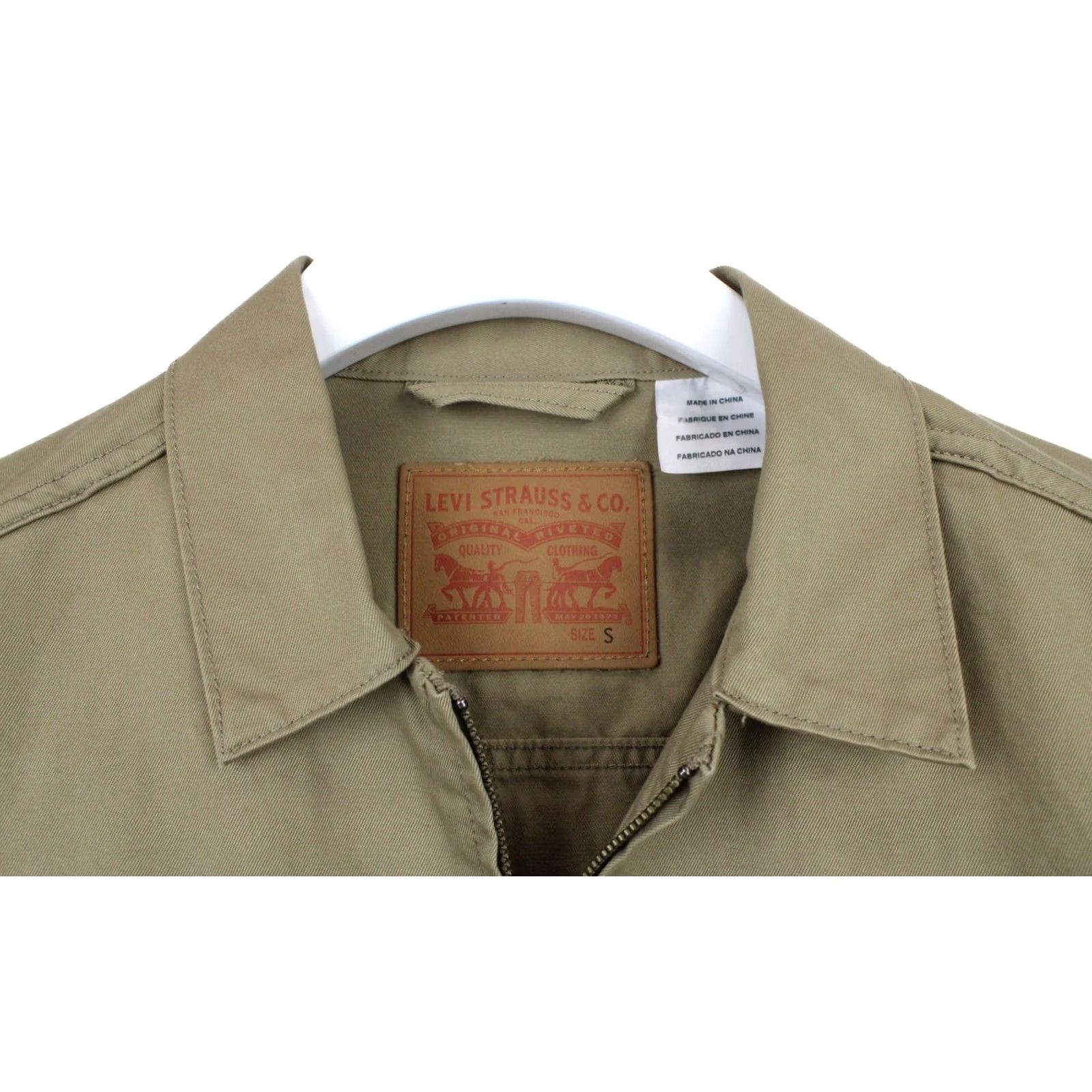 Levi's Levi's Jacket Mens SMALL Lightweight Full Zip Polo Collar Khaki Brown Size US S / EU 44-46 / 1 - 5 Thumbnail