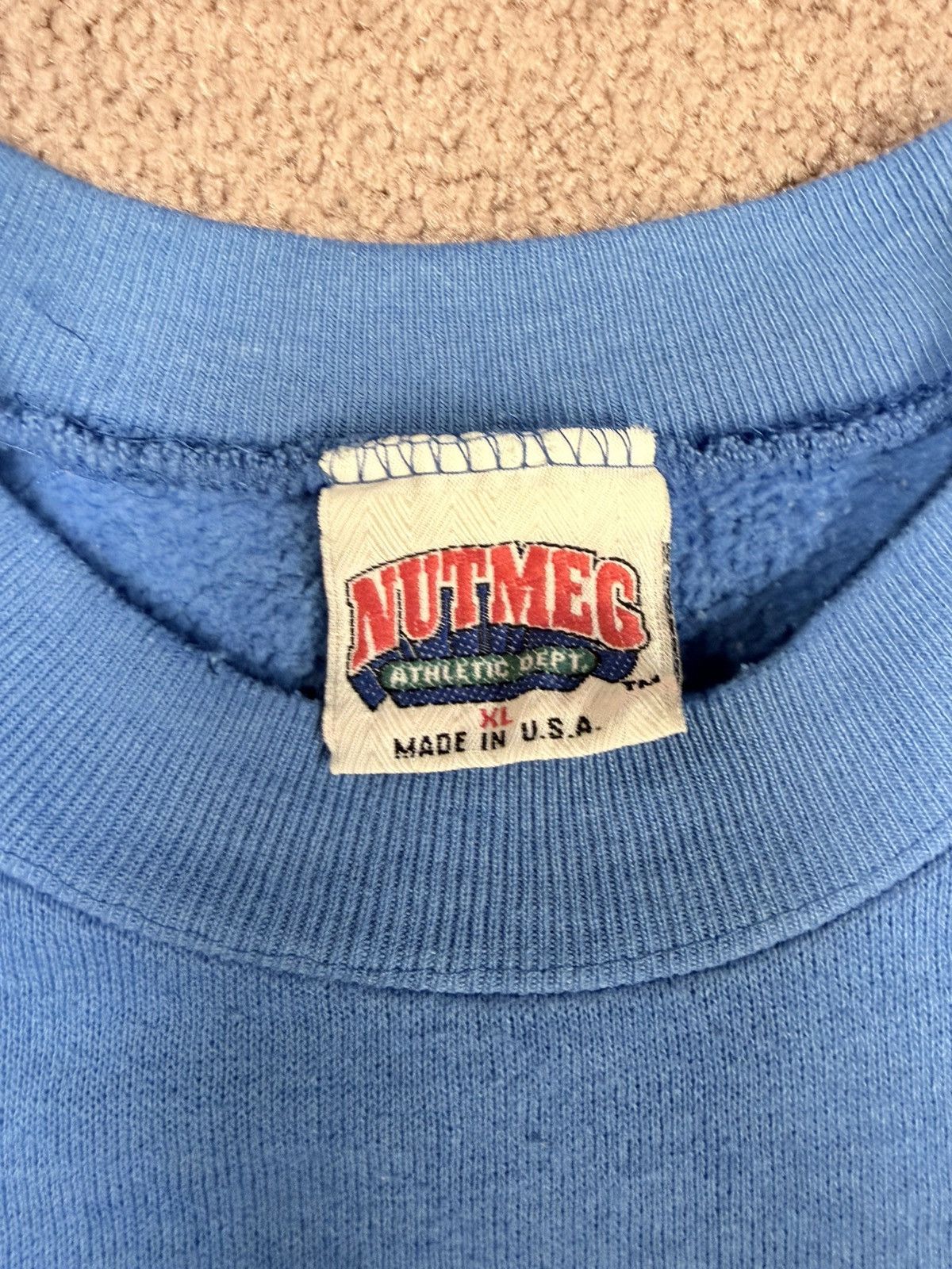 Nutmeg Vintage 1990’s New York Giants Nutmeg Embroidered Crew Neck Size US XL / EU 56 / 4 - 4 Thumbnail