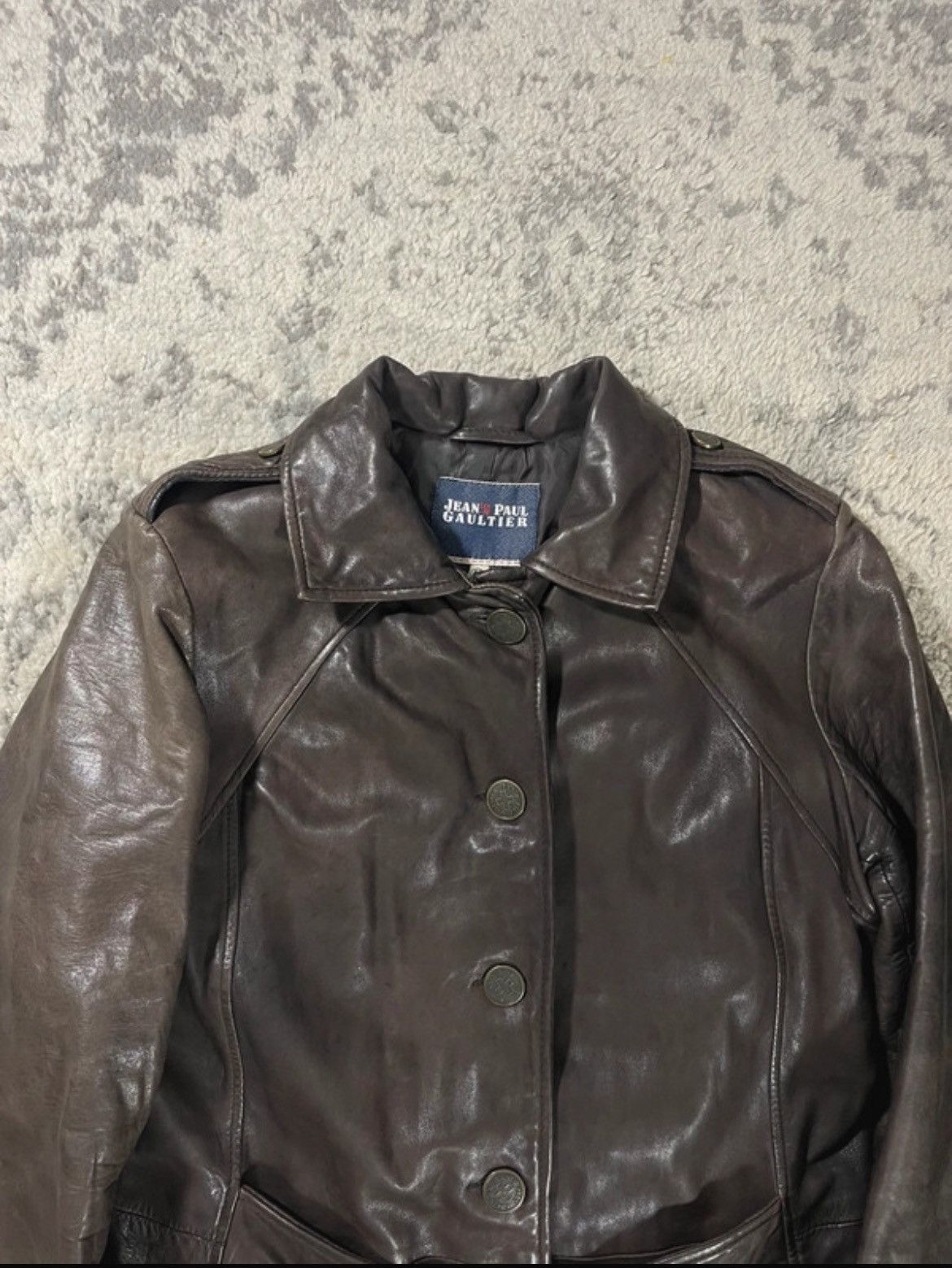 Jean Paul Gaultier Leather Military Trench by Jean Paul Gaultier Size M / US 6-8 / IT 42-44 - 2 Thumbnail