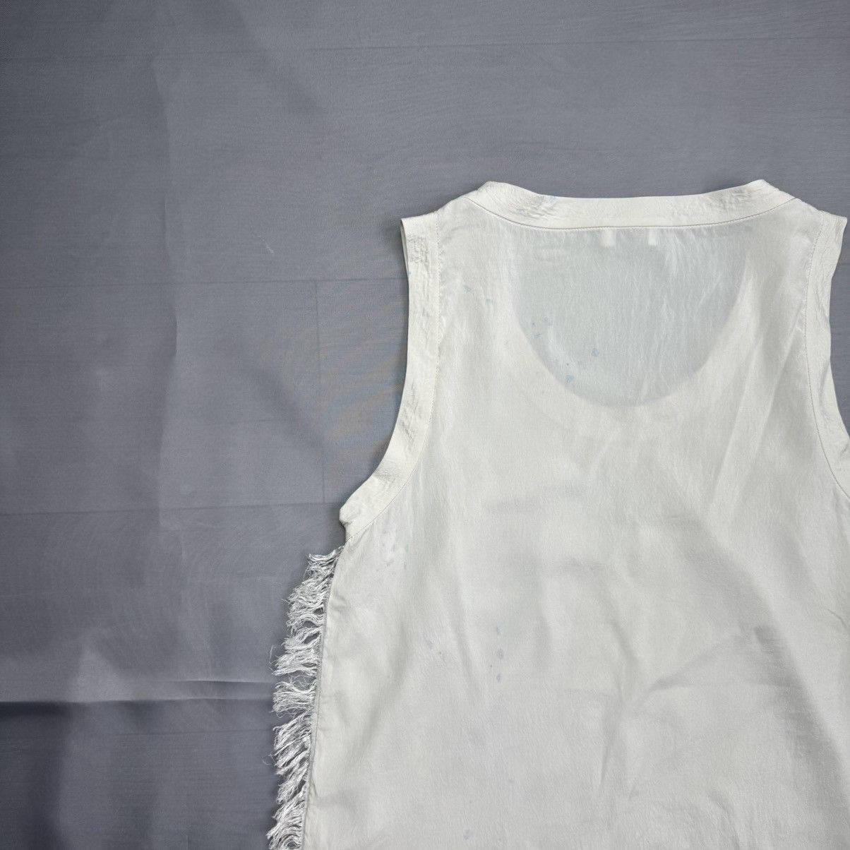 Brunello Cucinelli Brunello Cucinelli Fringe Tank Top Shirt Cream Made In Italy Size S / US 4 / IT 40 - 16 Thumbnail