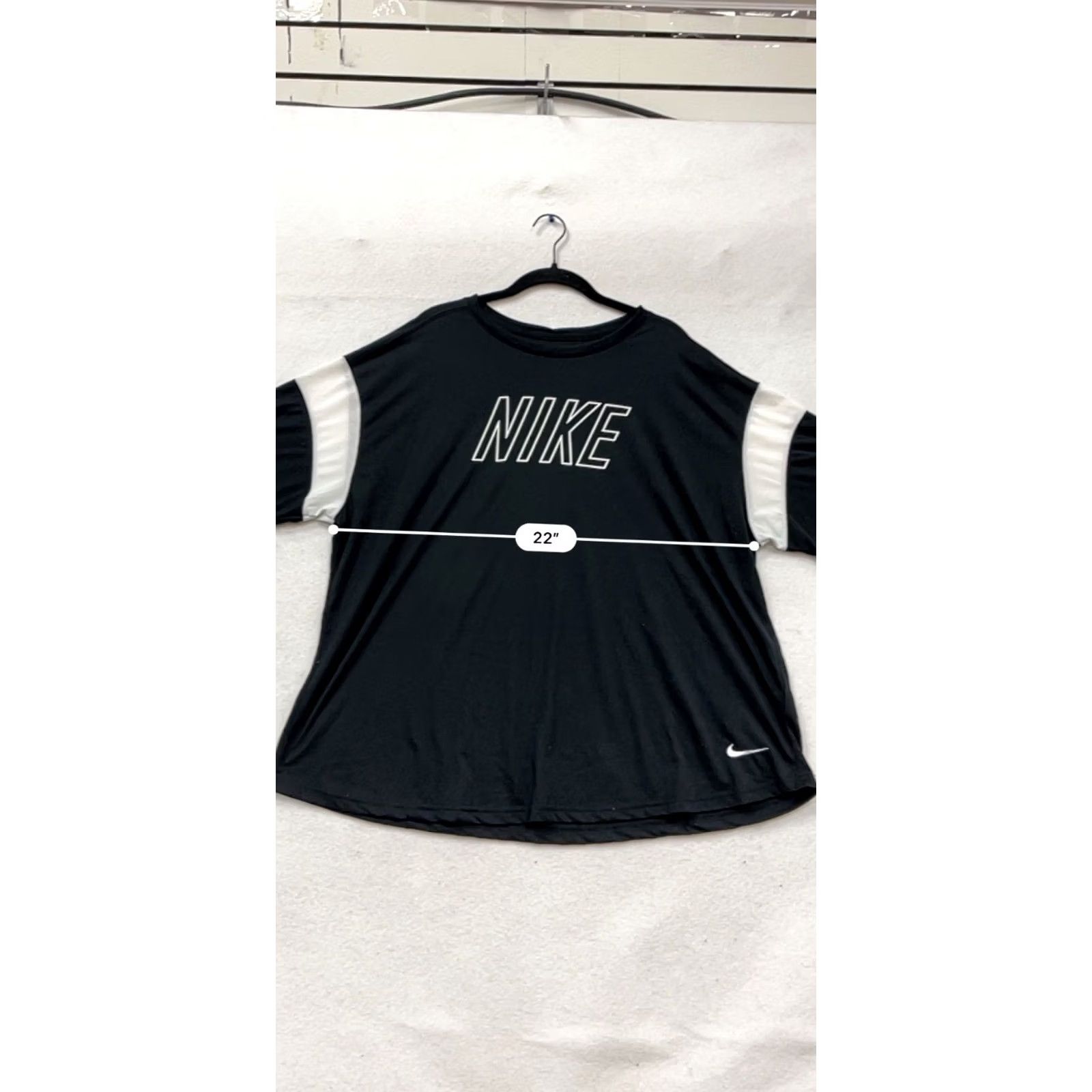 Nike Nike Dri-Fit T-Shirt Black/White Size 2X Mens, Crew Neck, Short Sleeve, Pullover, Activewear, Nike Dri-FIT, Solid, Machine Washable Size XXL / US 16-18 / IT 52-54 - 8 Thumbnail
