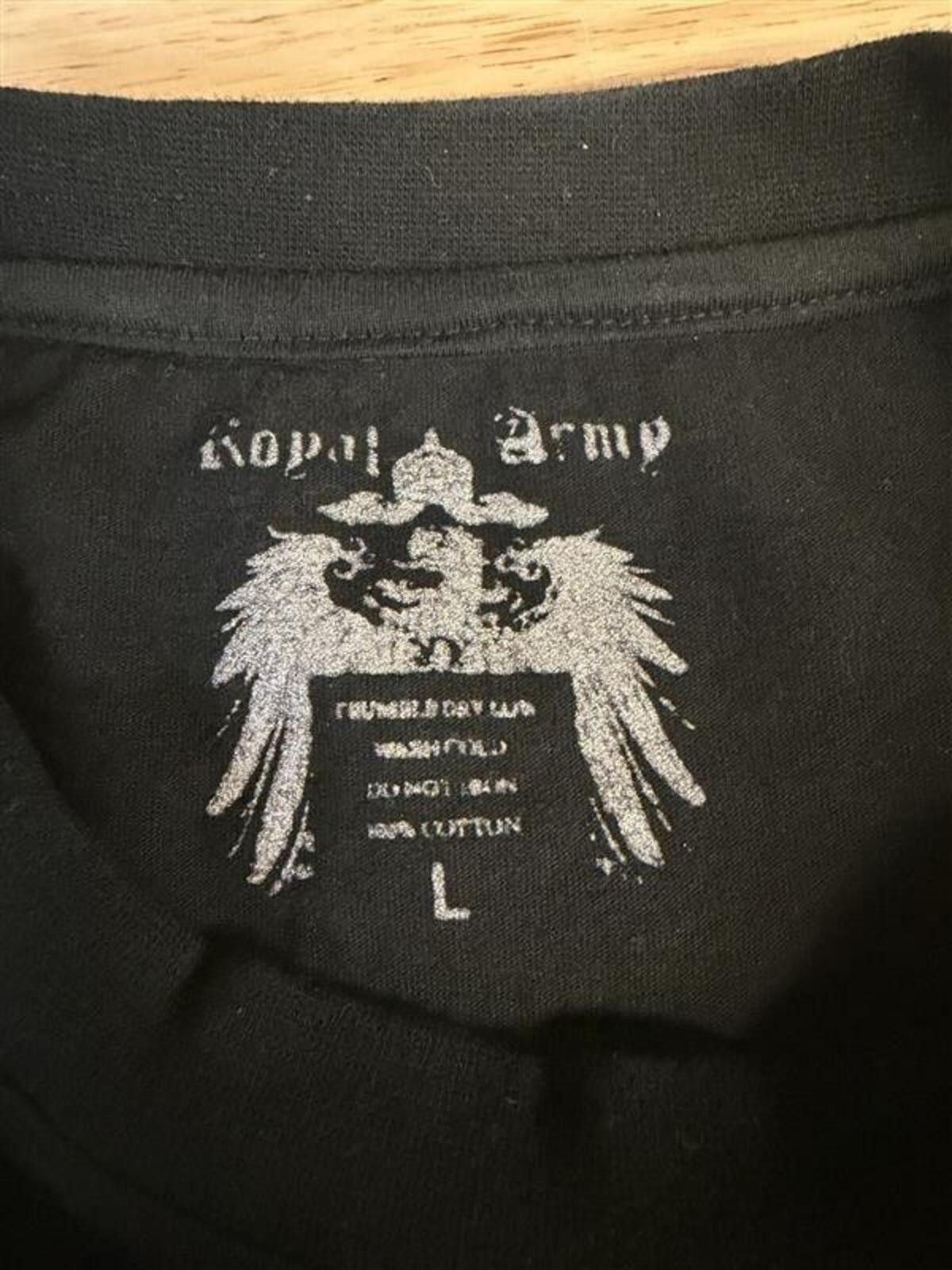 Other 2023 Royal Army Eagle Crest Graphic Tee Deadstock Size L Y2K Size US L / EU 52-54 / 3 - 4 Thumbnail