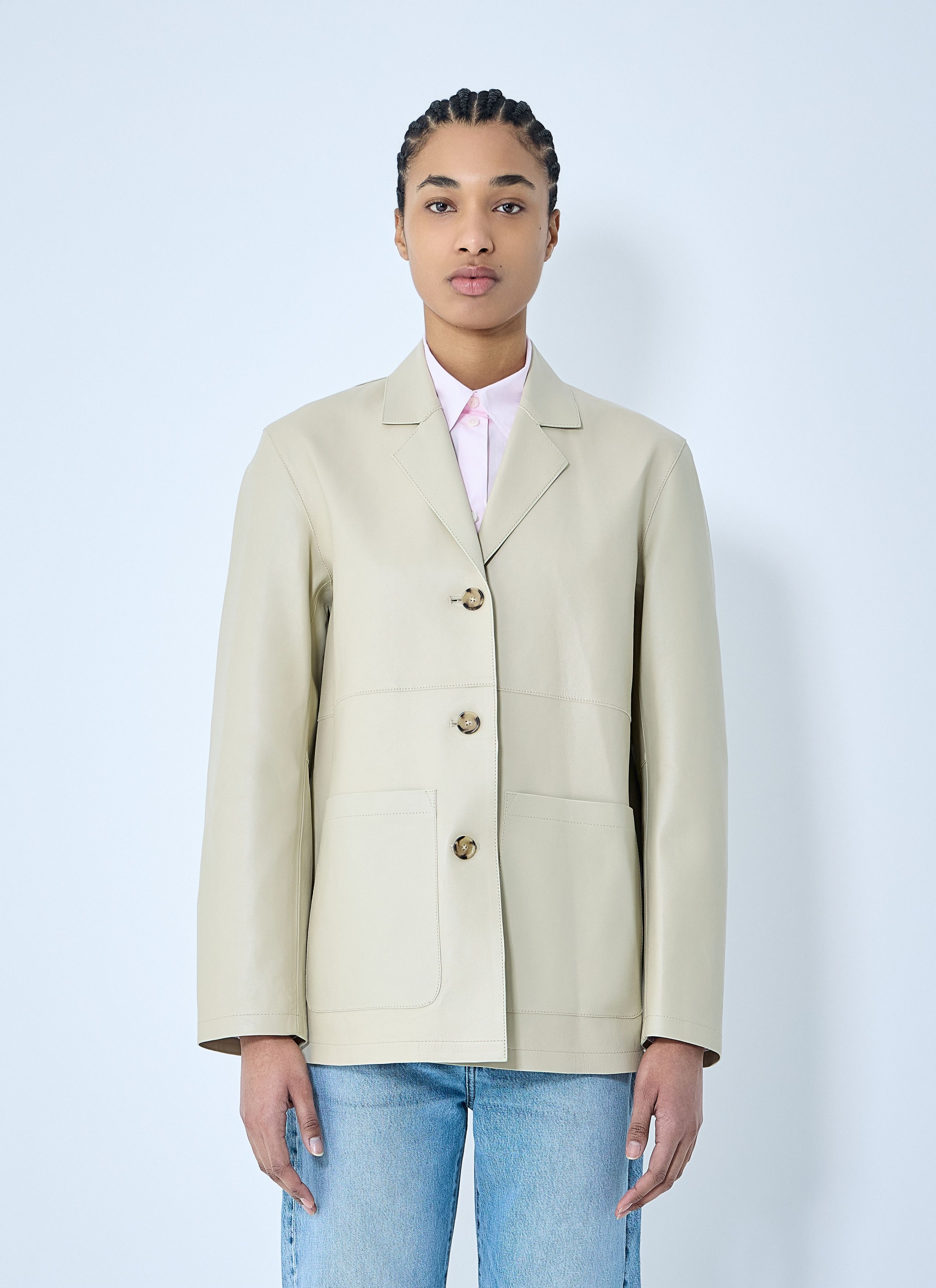 Toteme Clean Leather Blazer Size M / US 6-8 / IT 42-44 - 1 Thumbnail