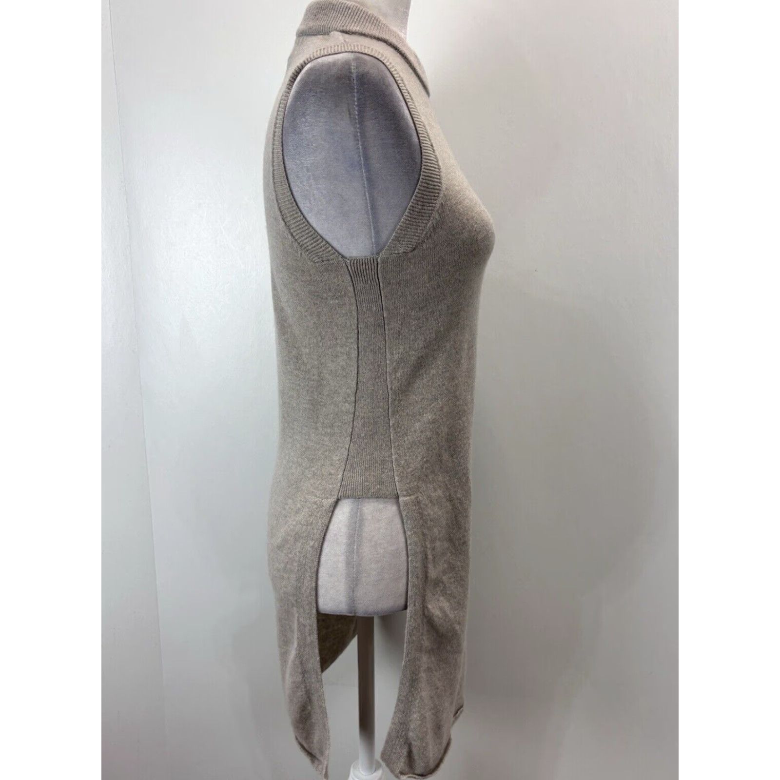 Vintage Wilfred Aritzia Women's Palmier Tunic Sweater XS Beige Wool Cashmere Size XS / US 0-2 / IT 36-38 - 4 Thumbnail