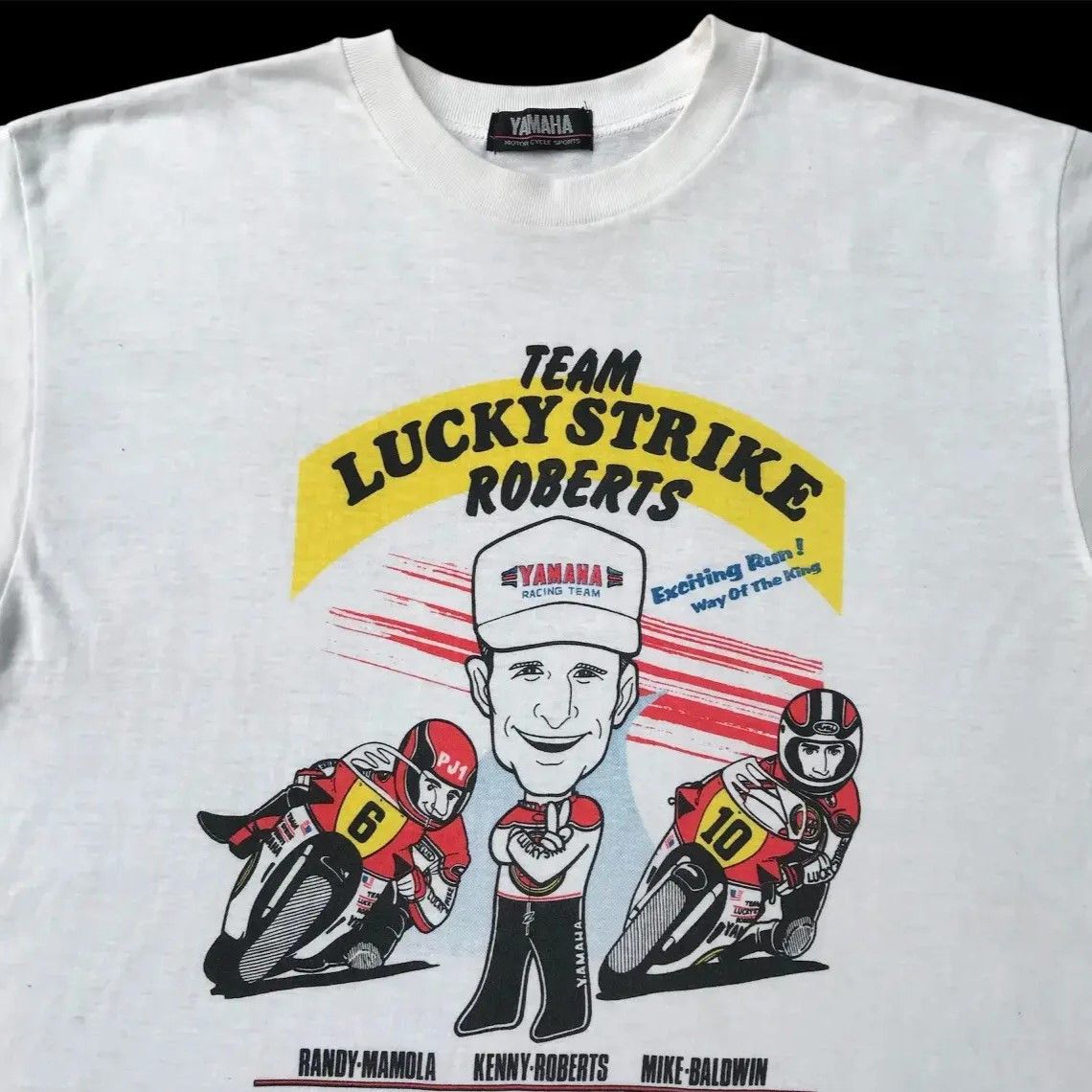 Vintage Vintage Yamaha Team Lucky Strike Roberts Racing Tee Made JPN Size US M / EU 48-50 / 2 - 4 Thumbnail