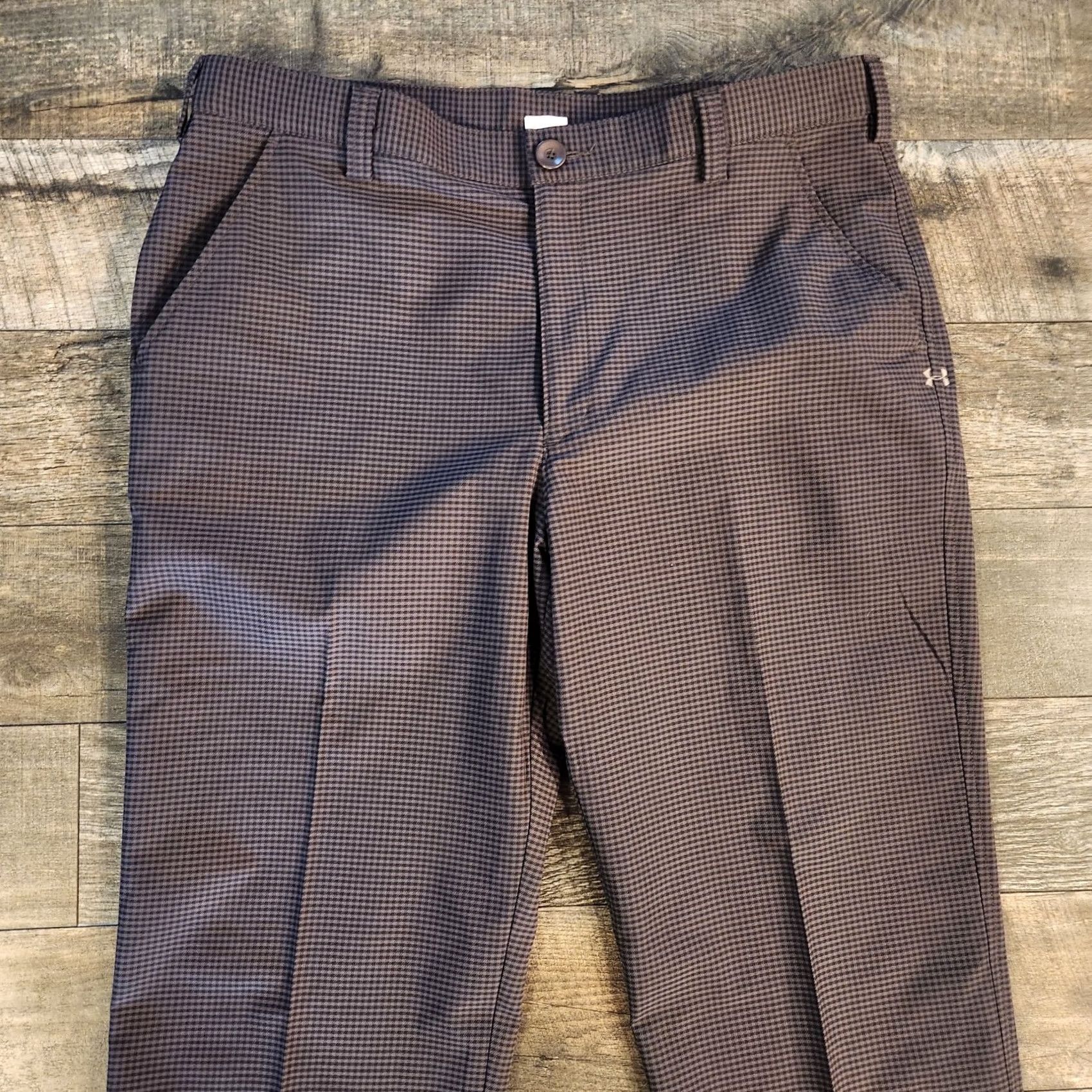 Under Armour Under Armour Pants Mens 36x32 Gray Check Bentgrass Tech Golf Performance Stretch Chino Casual Straight Logo Preppy Sports Mens Size US 36 / EU 52 - 4 Thumbnail