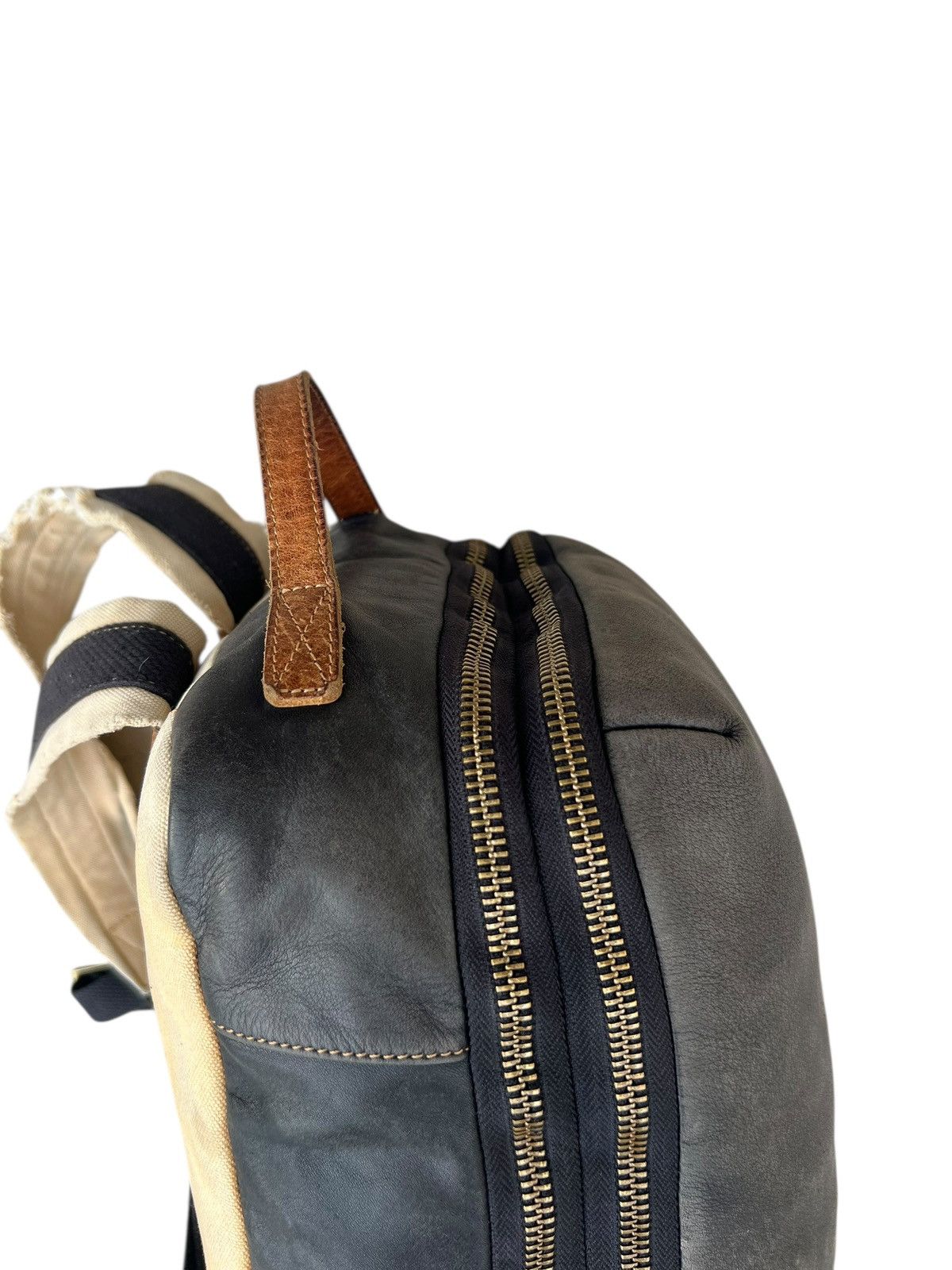 Leather Zeldner Japan Distressed Patina Leather Backpack Bag Size ONE SIZE - 15 Thumbnail