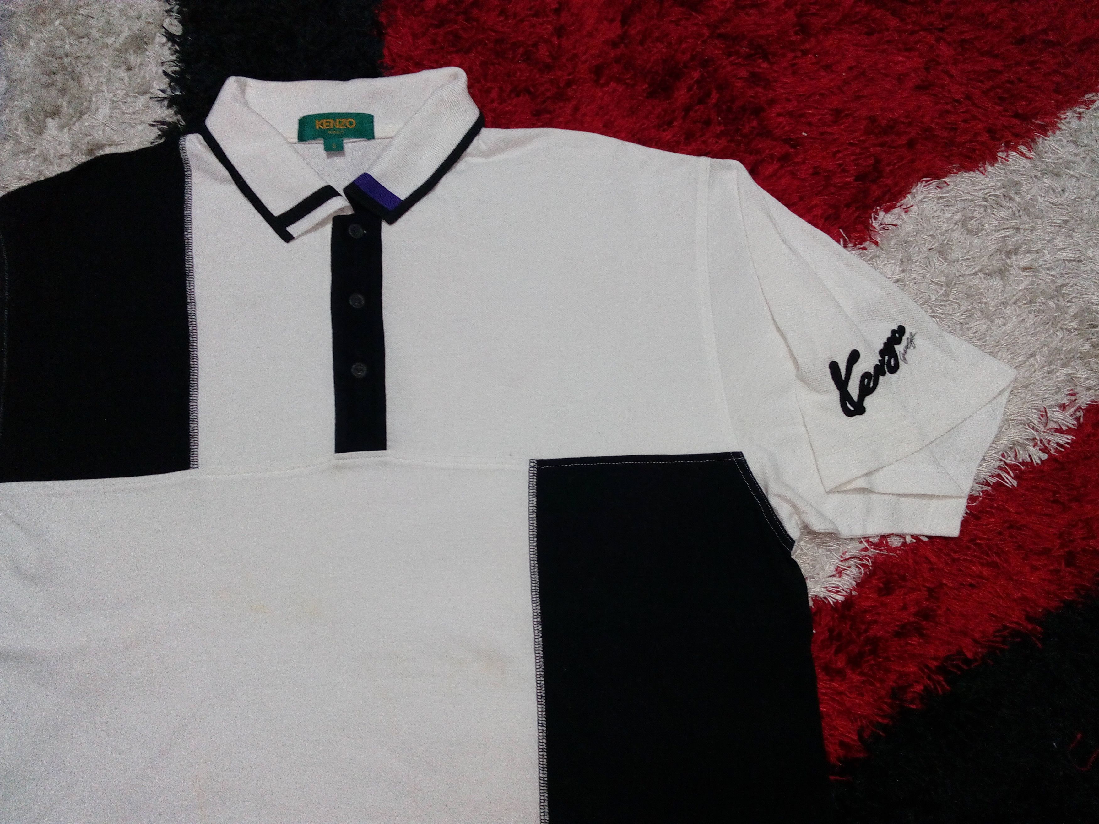 Kenzo Vintage 90s Kenzo T-shirt Kenzo Paris Patchwork Polo's Tees Size US XL / EU 56 / 4 - 2 Thumbnail
