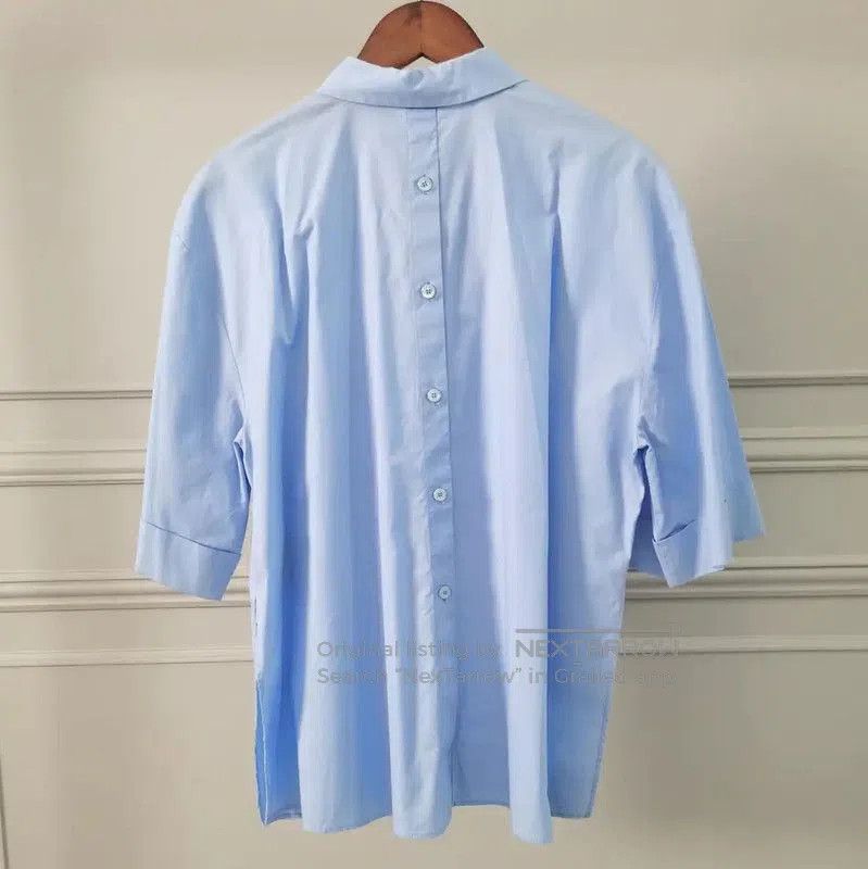 Fendi Fendi Summer Blue Cotton Short Sleeve Shirt . Size S / US 4 / IT 40 - 2 Thumbnail