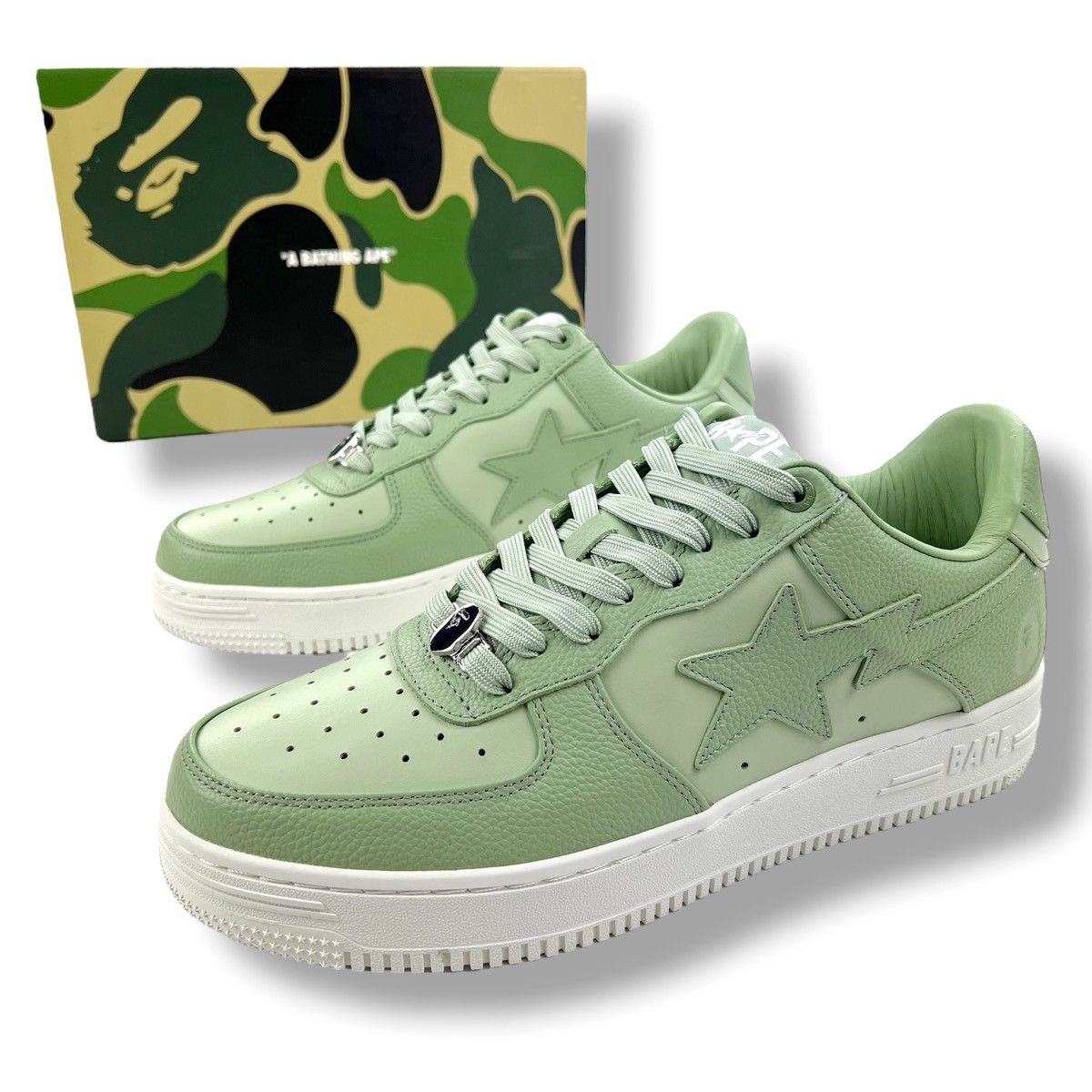 Bape Bape Bapesta Green Trainers Size US 11 / EU 44 - 1 Thumbnail