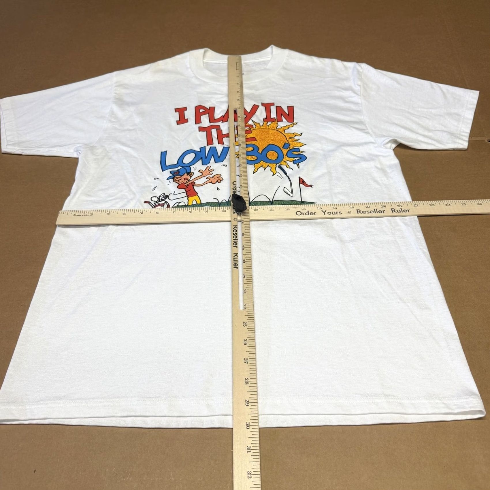 Jerzees VINTAGE Jerzees Shirt Mens L White I Play In The Low 80s Golf Graphic 90s Mens Tee Size US L / EU 52-54 / 3 - 5 Thumbnail