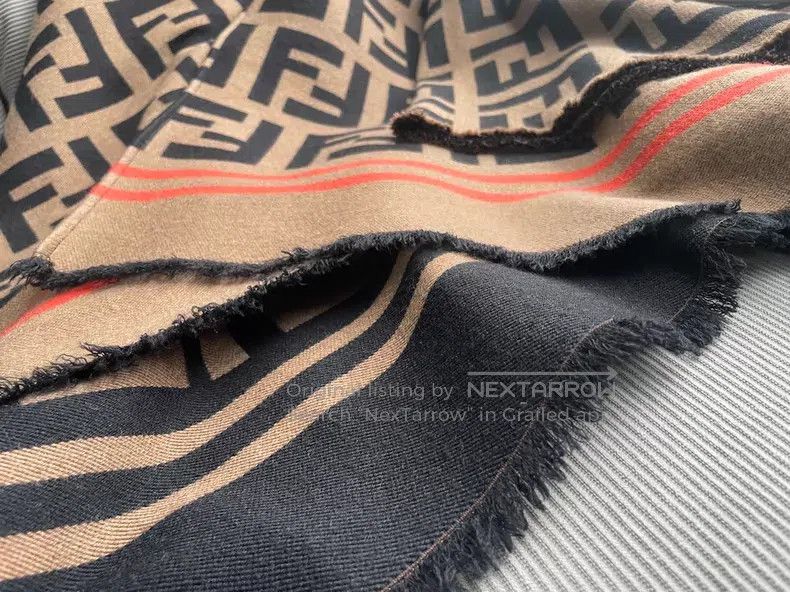 Fendi Fendi Monogrammed Full Print Wool Shawl Size M / US 6-8 / IT 42-44 - 2 Thumbnail