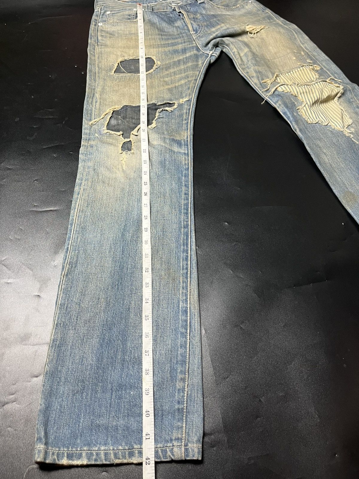 Designer × Japanese Brand × Levi's Vintage Clothing Kurt Cobain style levis patchwork Distressed faded Jeans Size US 30 / EU 46 - 16 Thumbnail