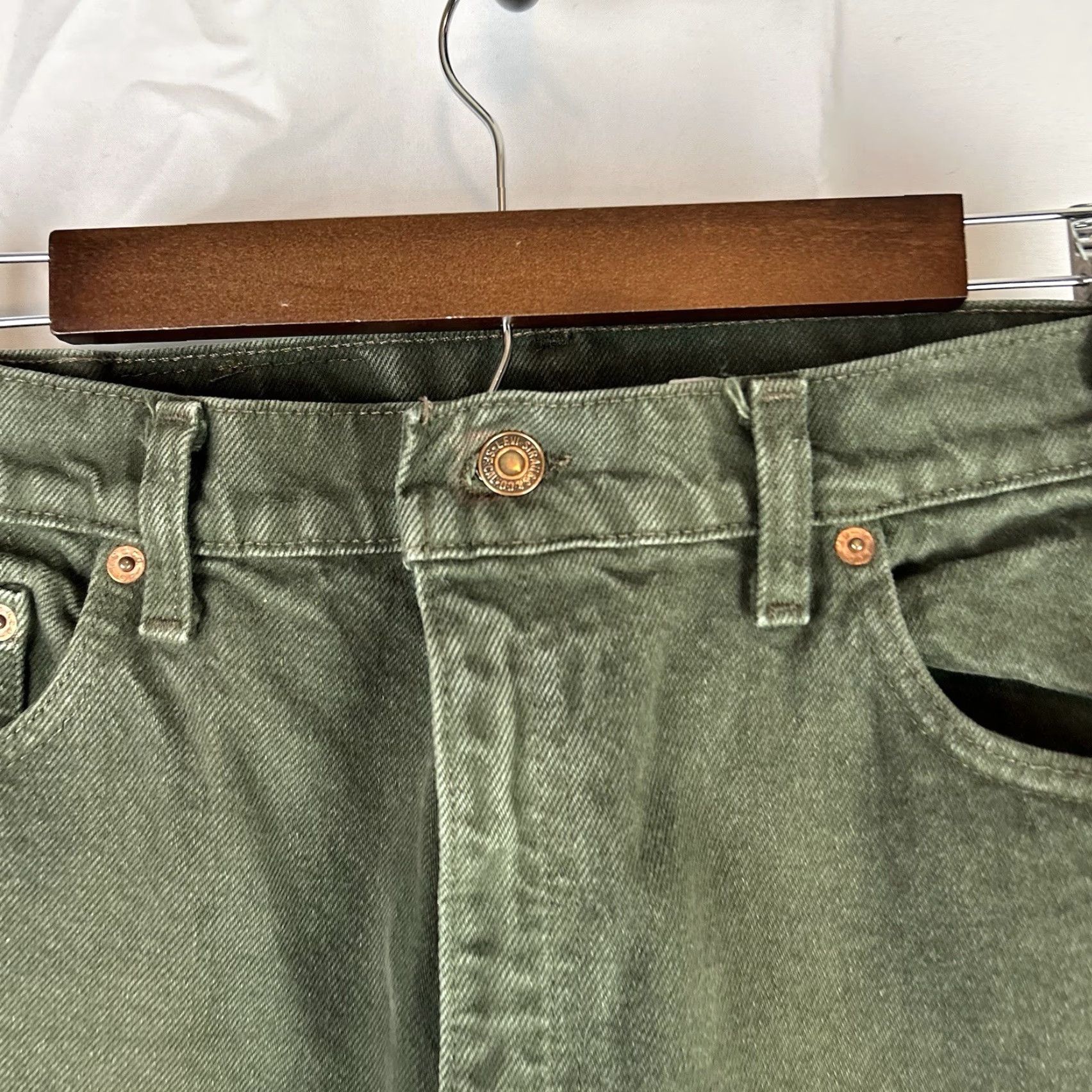 Levi's VTG Levi's 551 Relaxed Tapered Leg Denim Jeans Green MADE IN USA Womens 12 Med Size 34" / US 12 / IT 48 - 3 Thumbnail