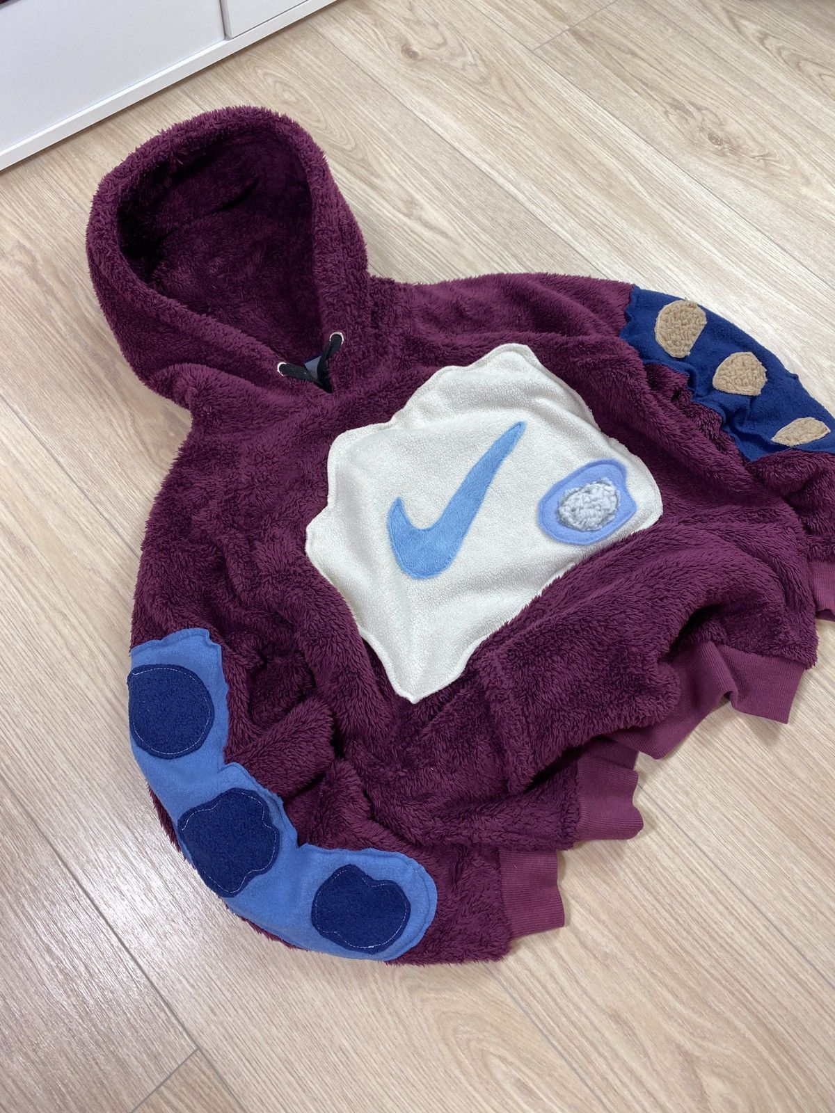 Nike × Vintage Vintage Nike Custom UFO Center Swoosh Oversize Hoodie Y2K UK Size US S / EU 44-46 / 1 - 4 Thumbnail